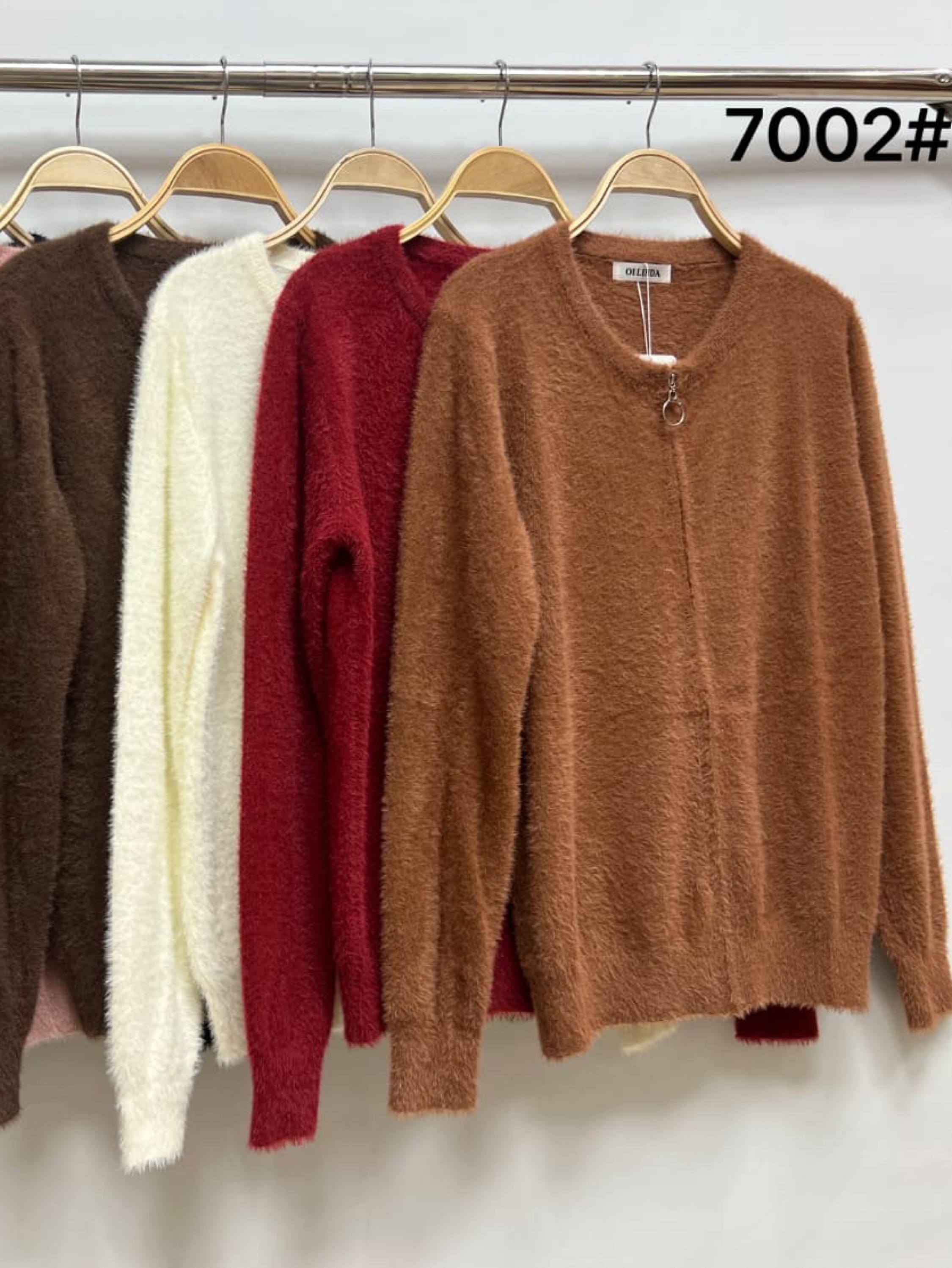 Casaco de pelúcia com zíper importado