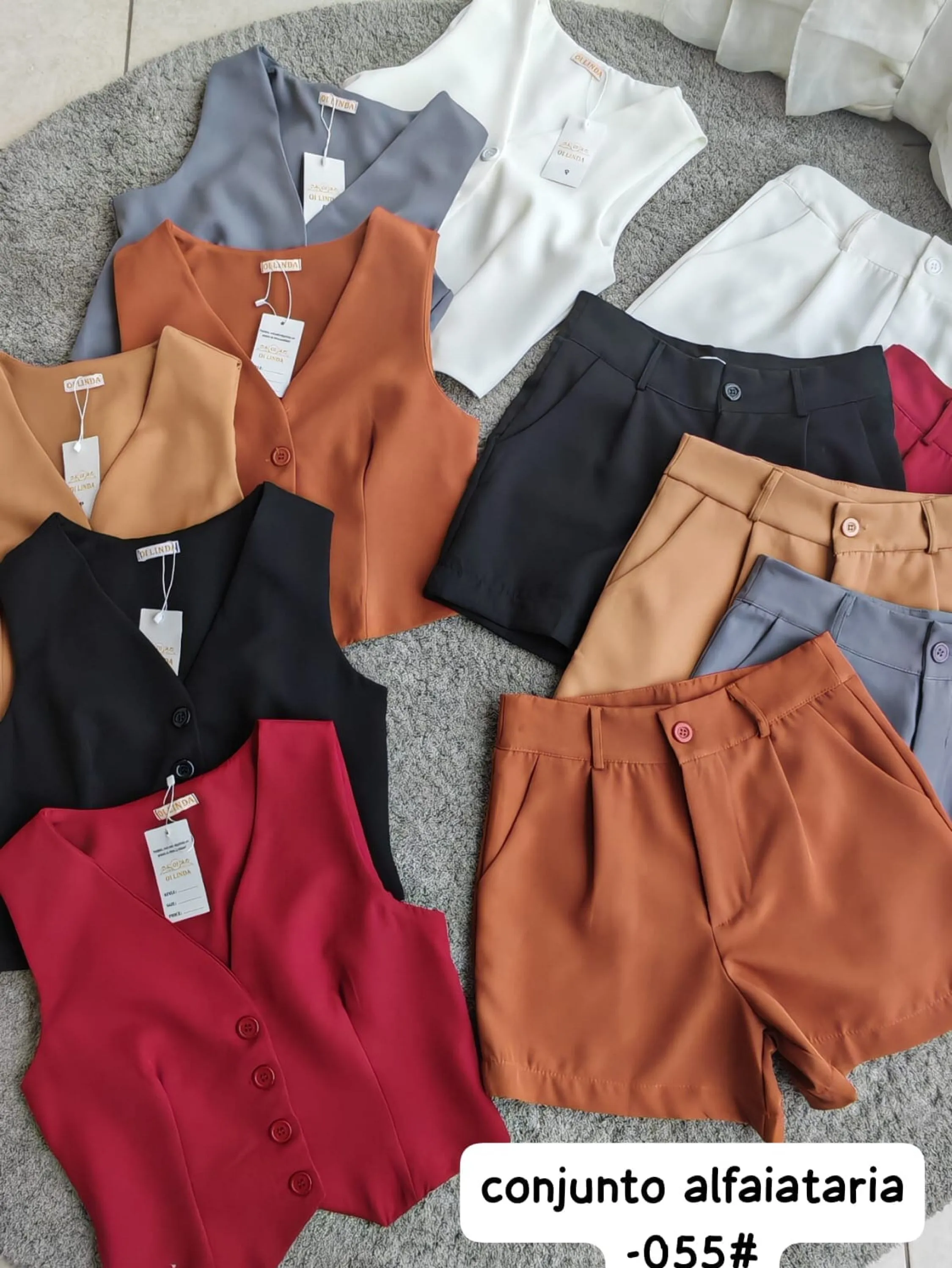 conjunto de alfaiataria  colete com short