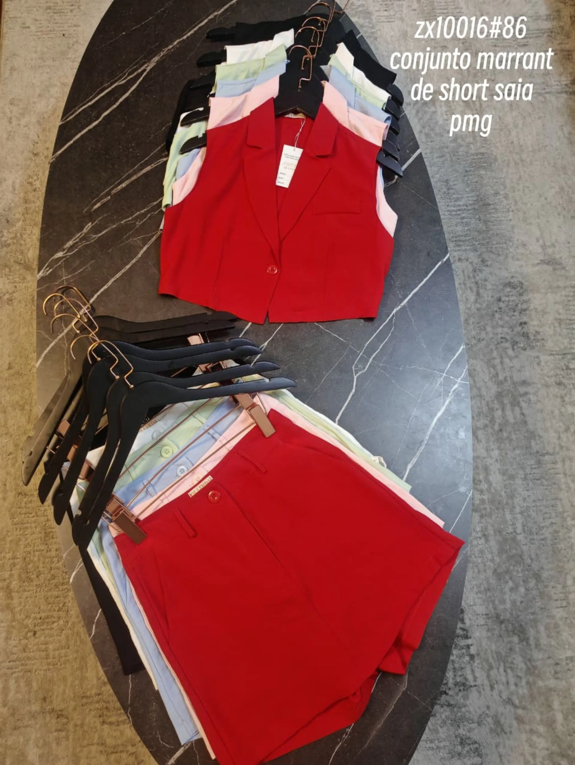 Conjunto de marrant de short saia de ano novo natal