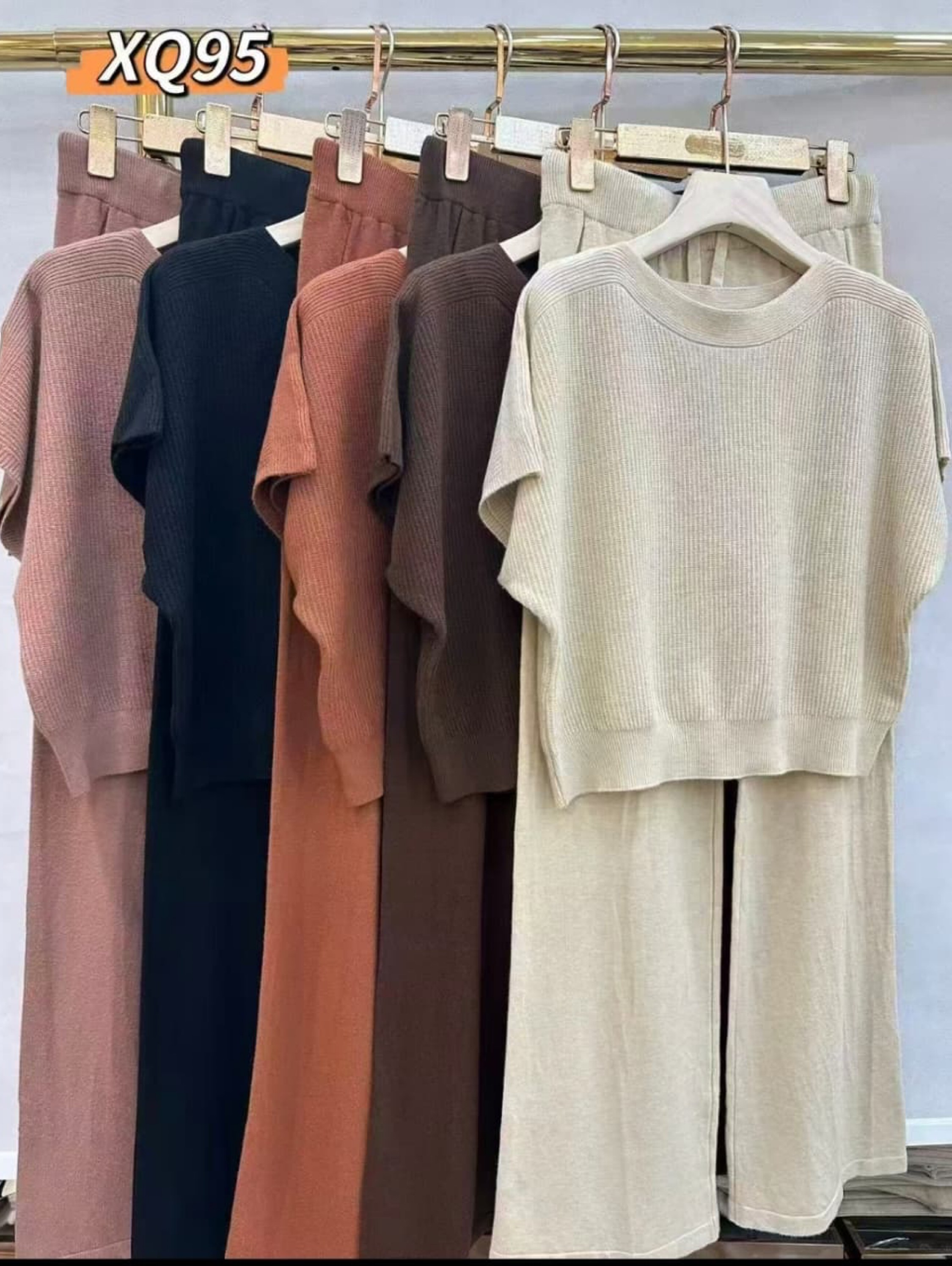 Conjunto de modal blusa manga curto importado #XQ95#