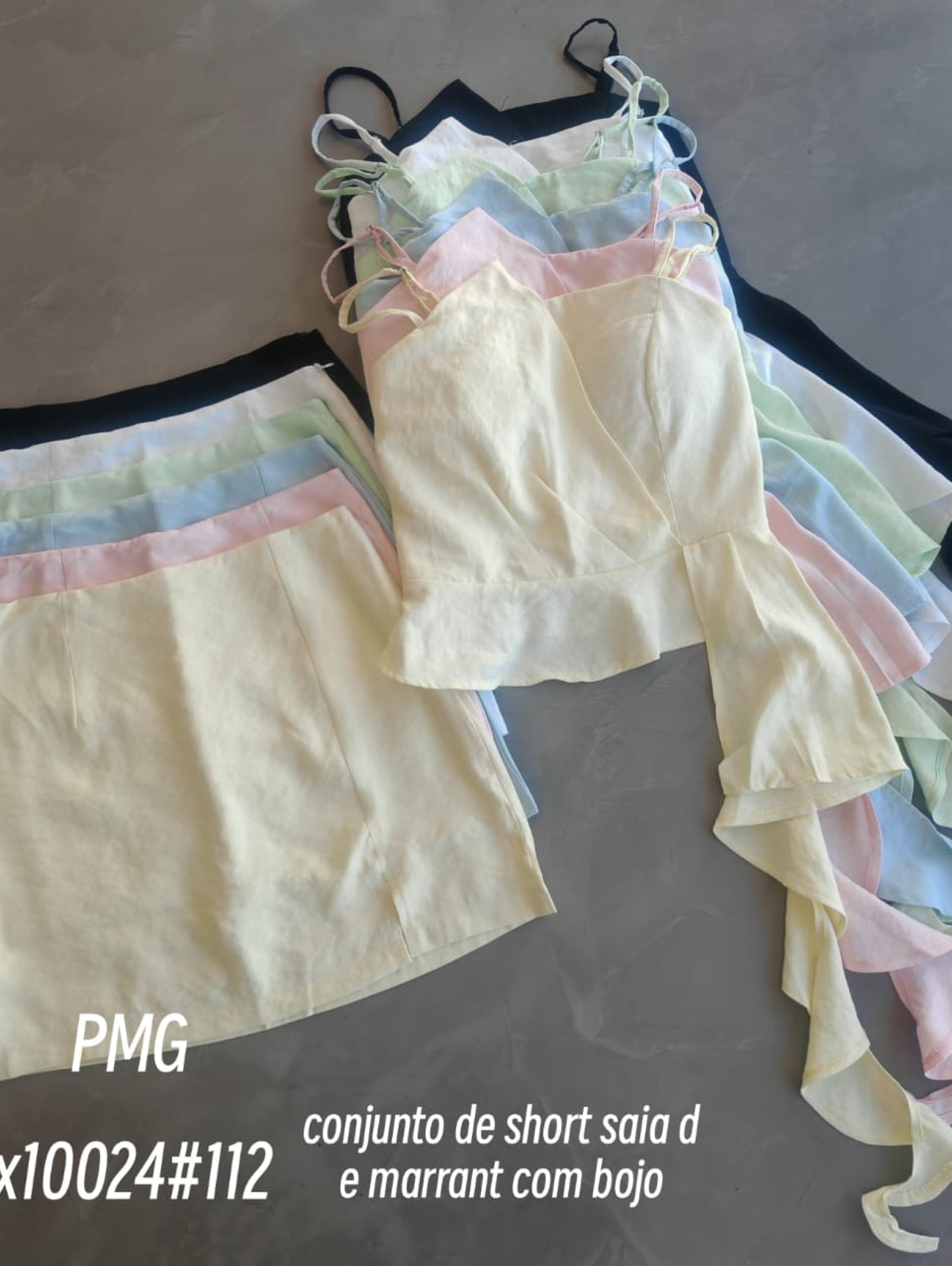 Conjunto de short saia de marrant com bojo