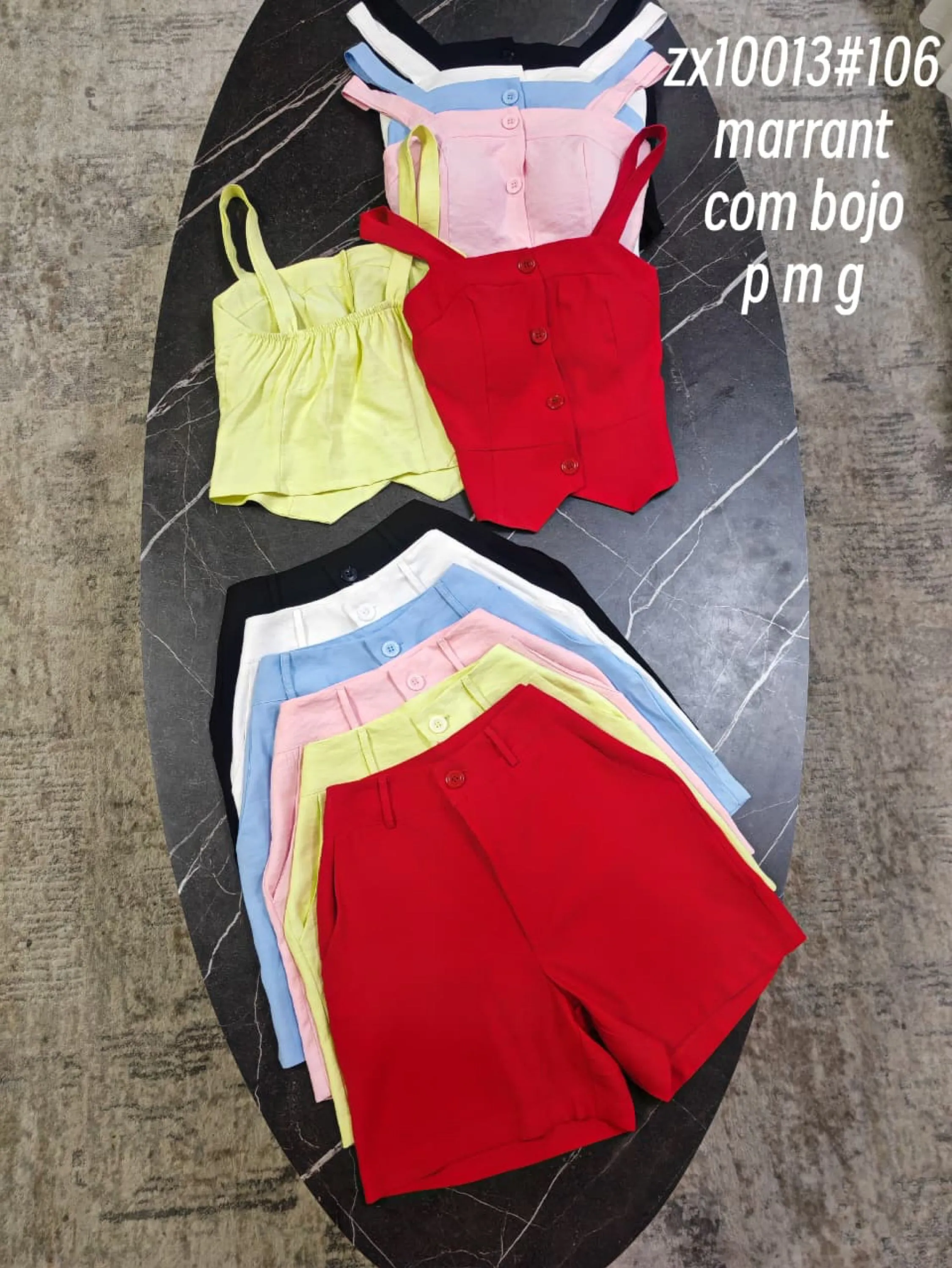 Conjunto marrant regata com bojo com short