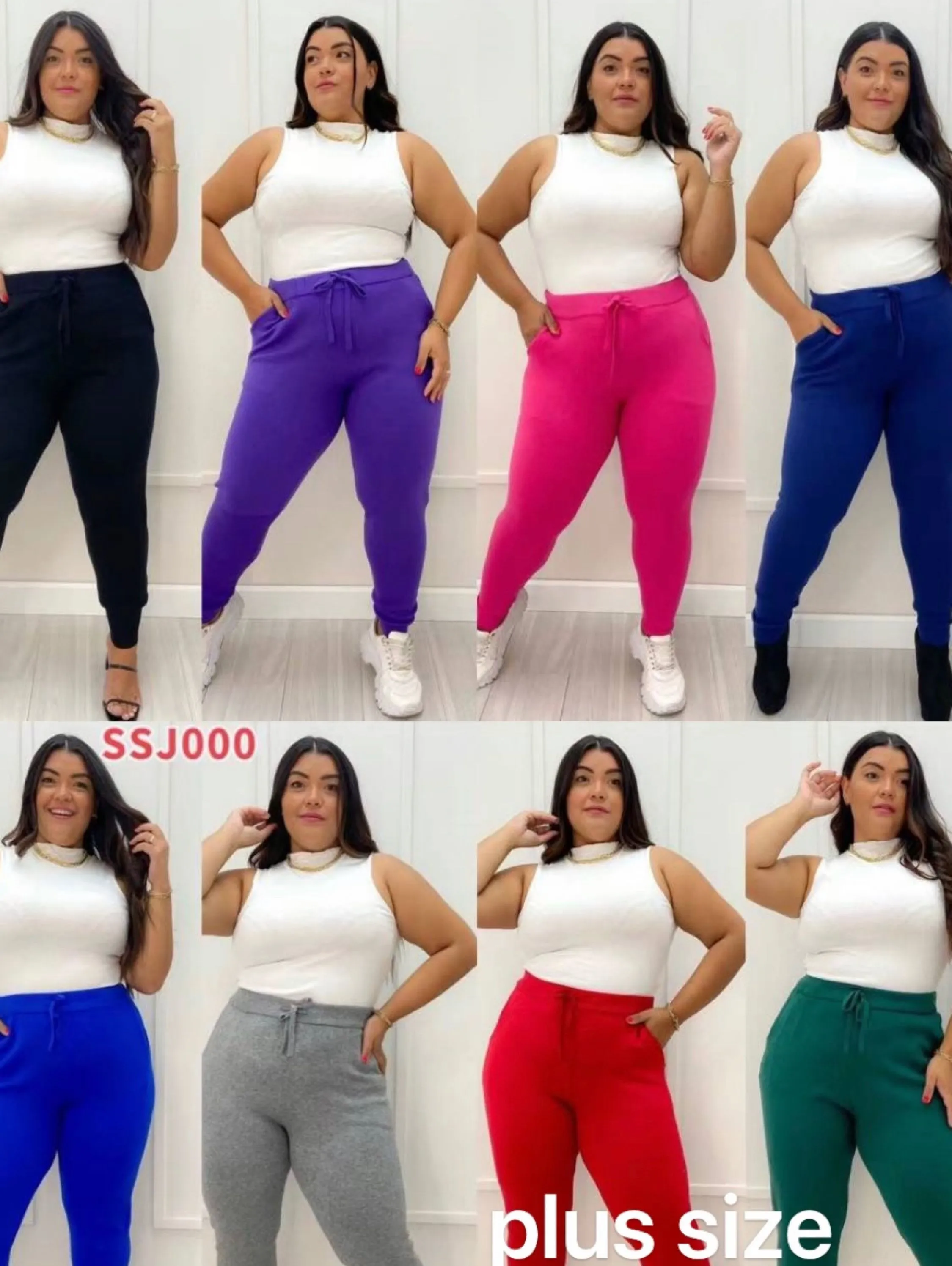 calça de modal plus size importado