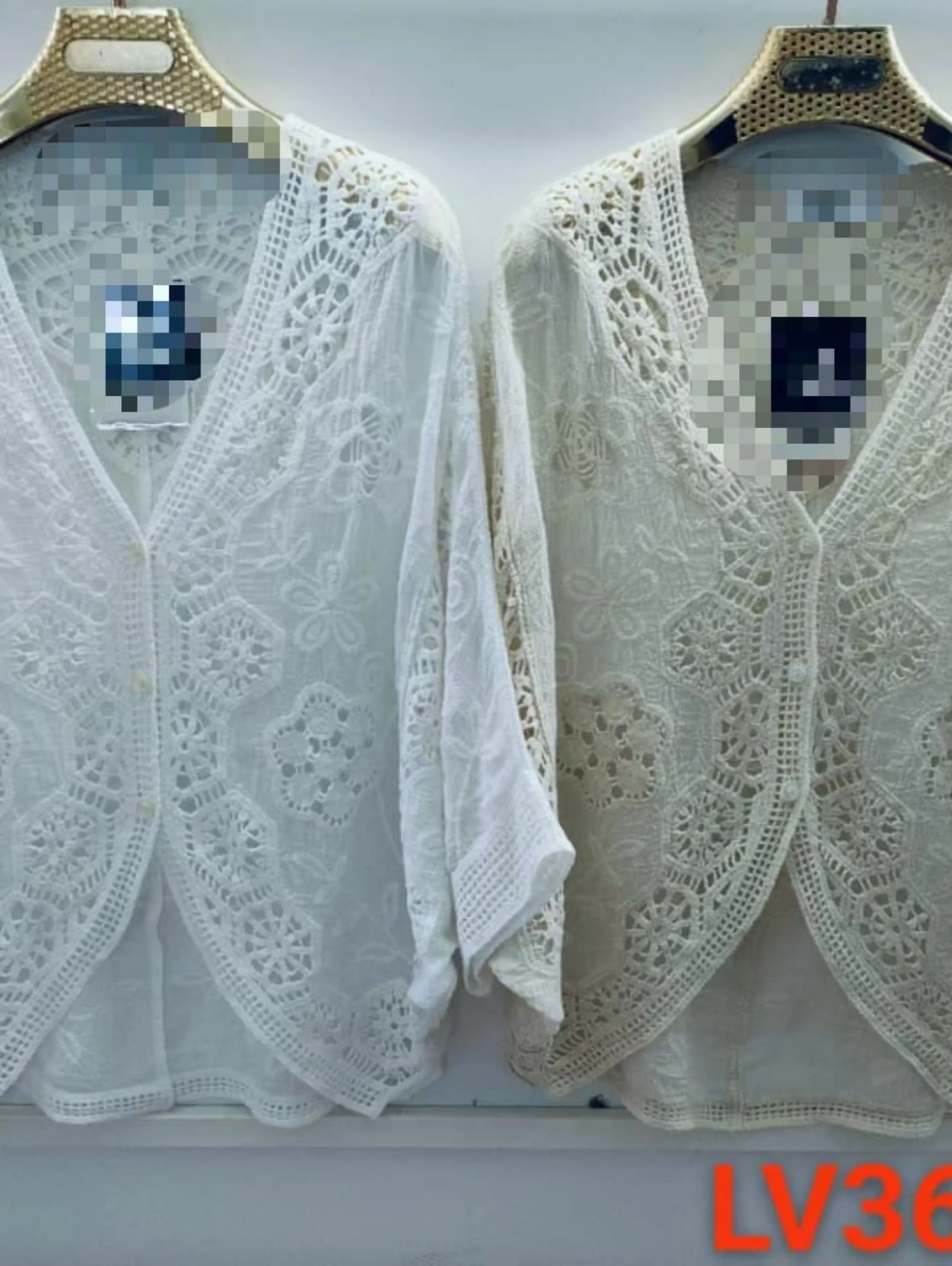 Blusa de praia de botão aberto importado