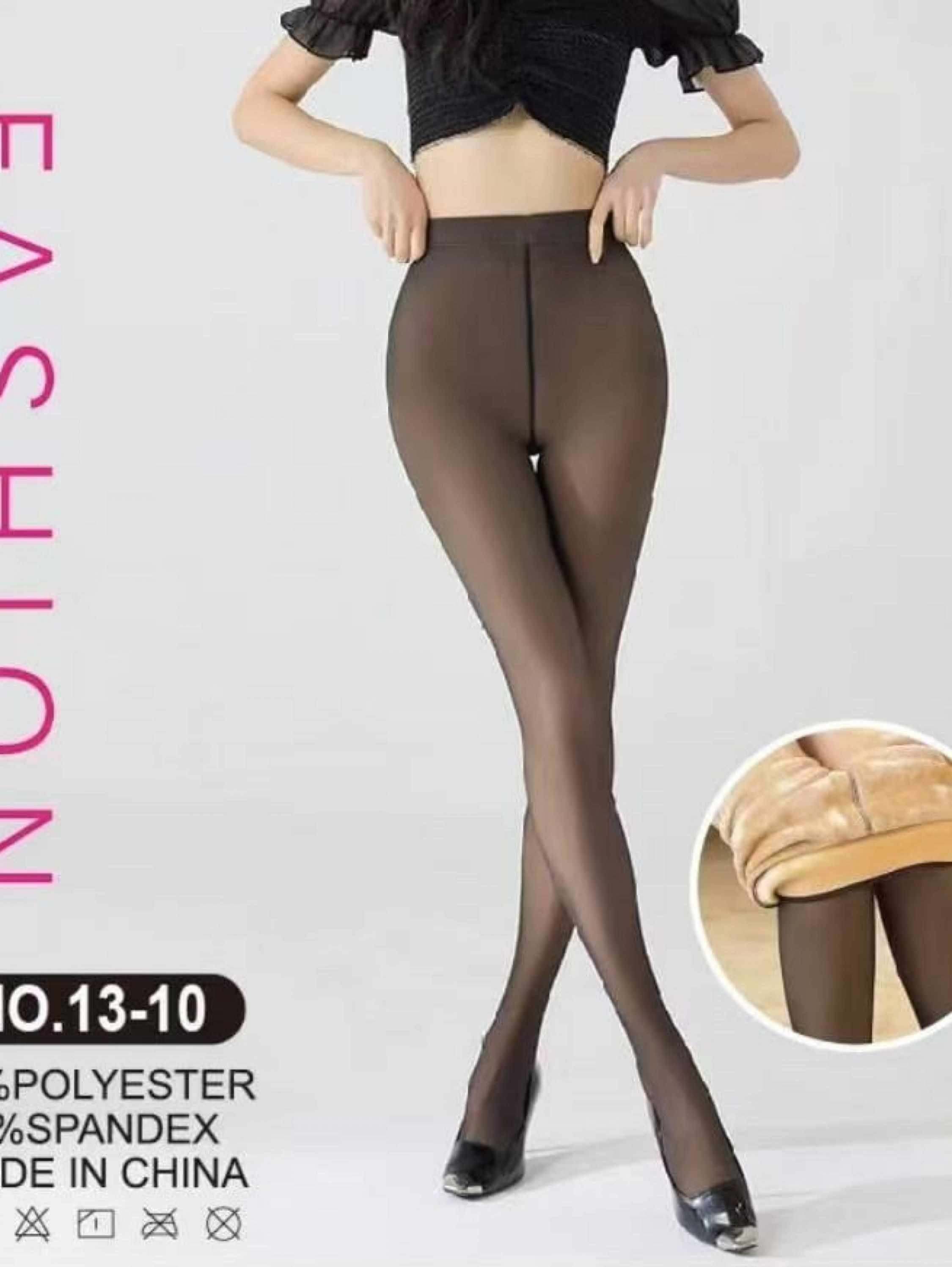 Meia calça de pelúcia dentro importado