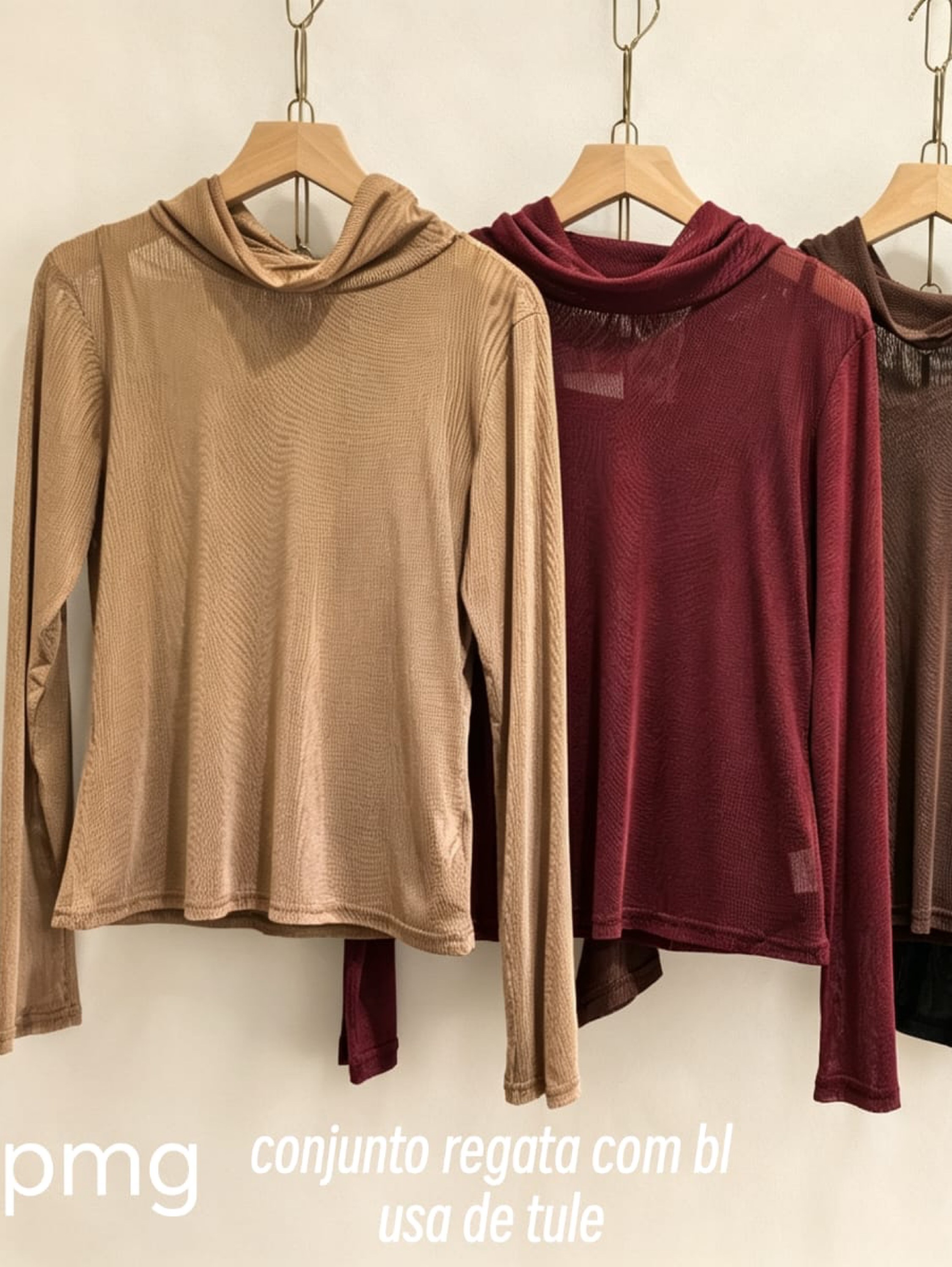 Blusa de tule com regata importado