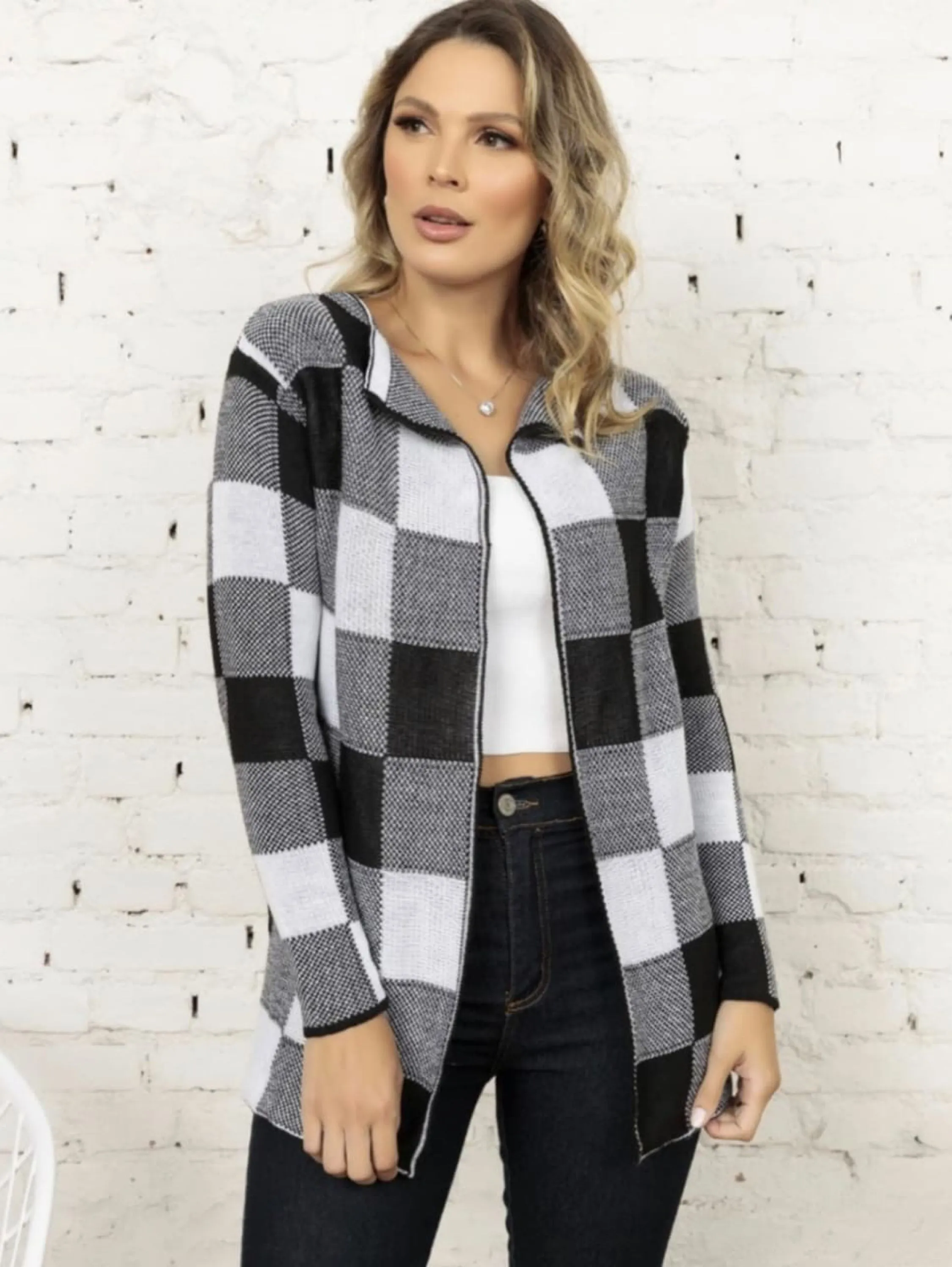 Kimono tricot de xadrez