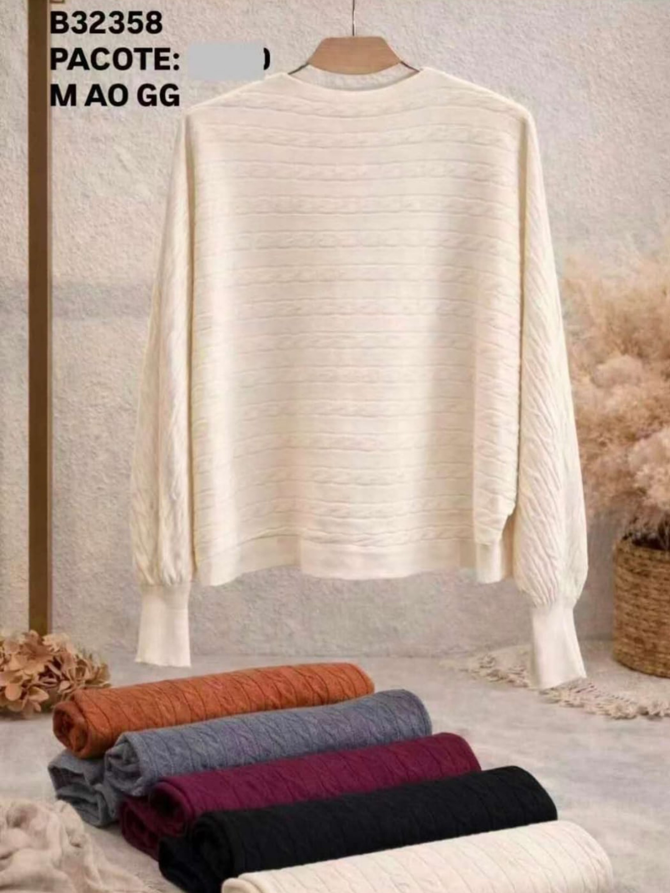 blusa de modal manga murcego importado