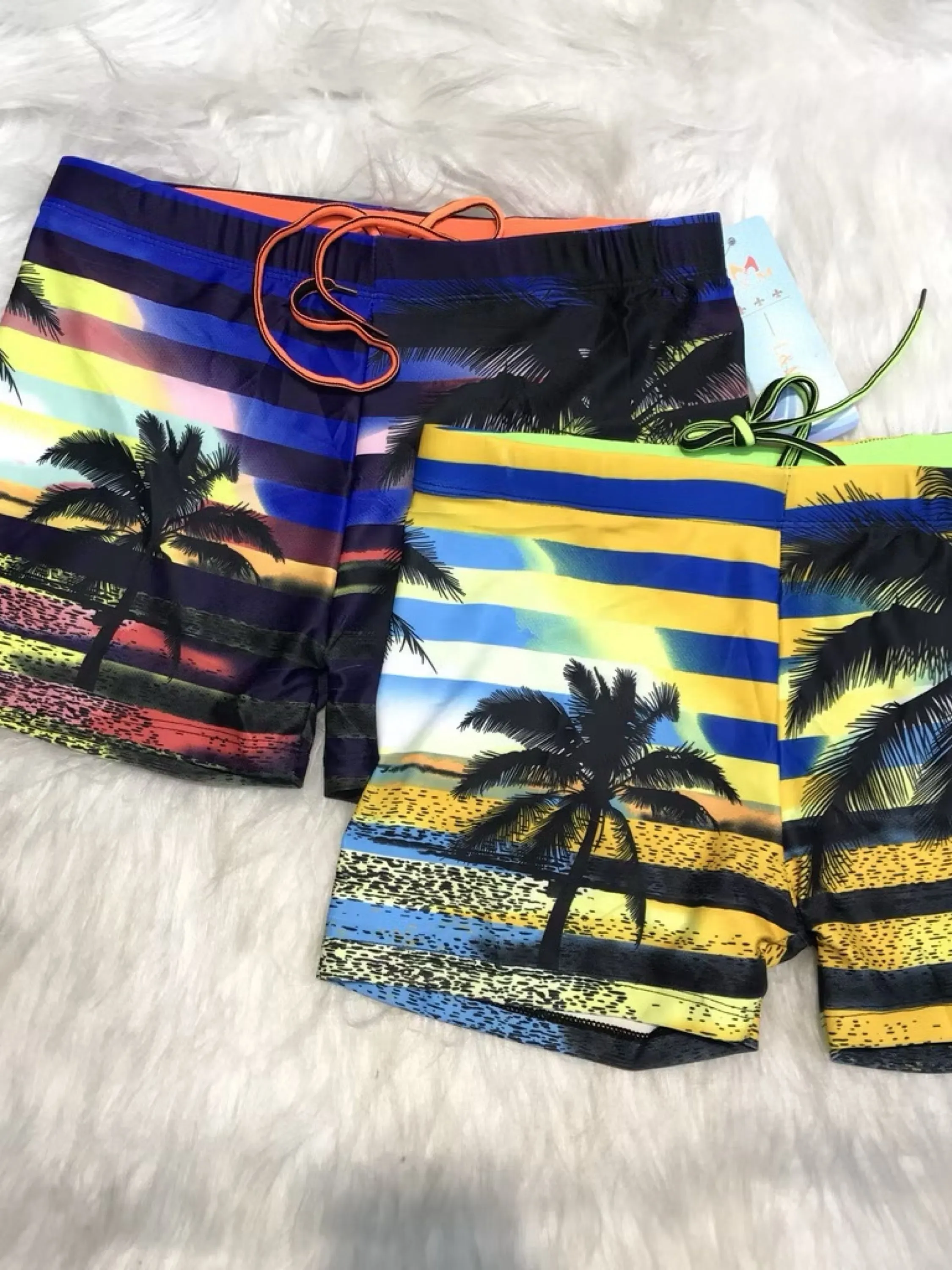 Sunga Boxes/Shorts Adultos Masculino/Estampado Coqueiro/Cordão Ajustável