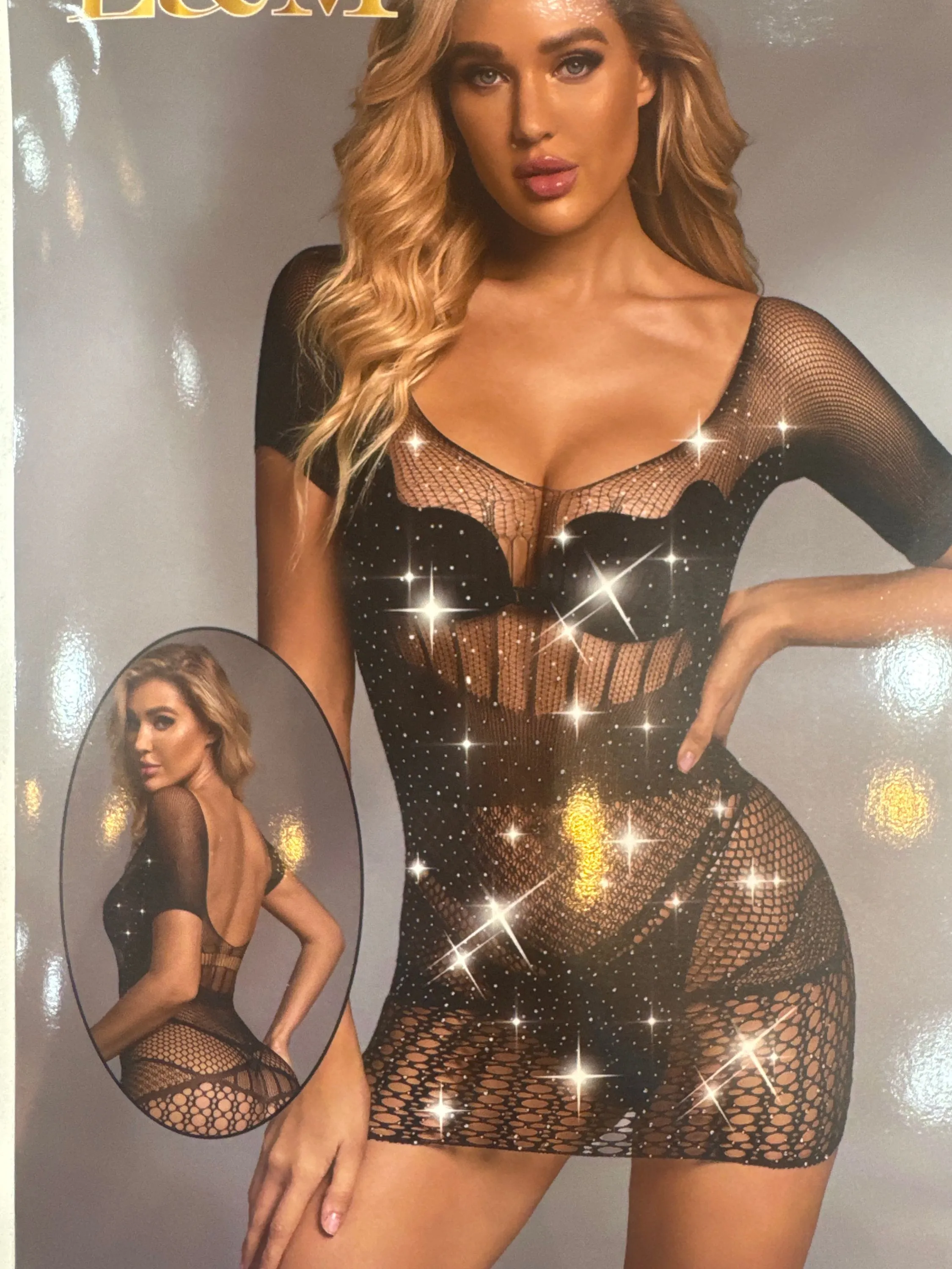 Sexy body vestido telinha com brilho (81009) tendência gringa vesti -até 46