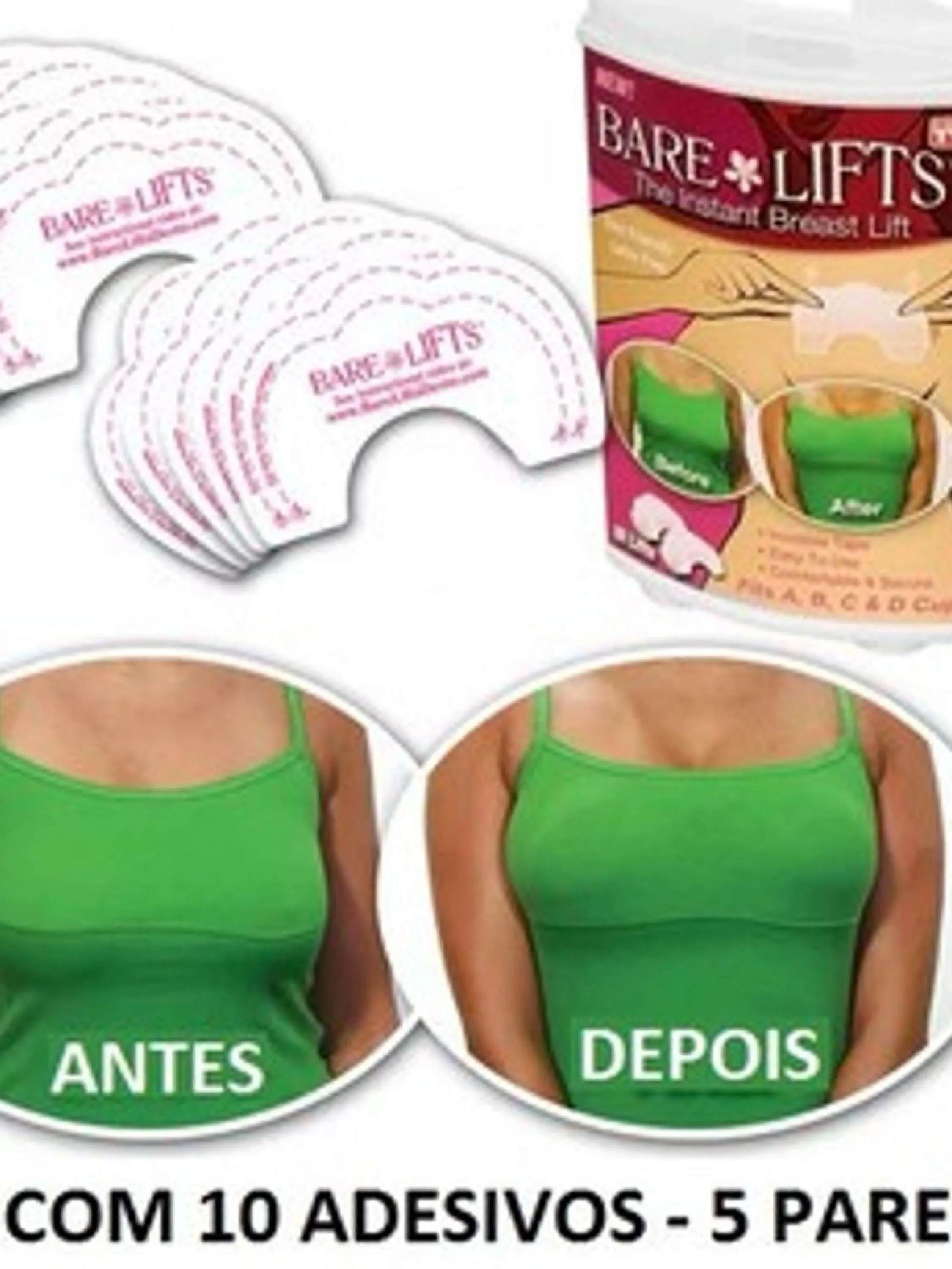 Adesivos Levanta Seios Bare Lifts 5 Pares