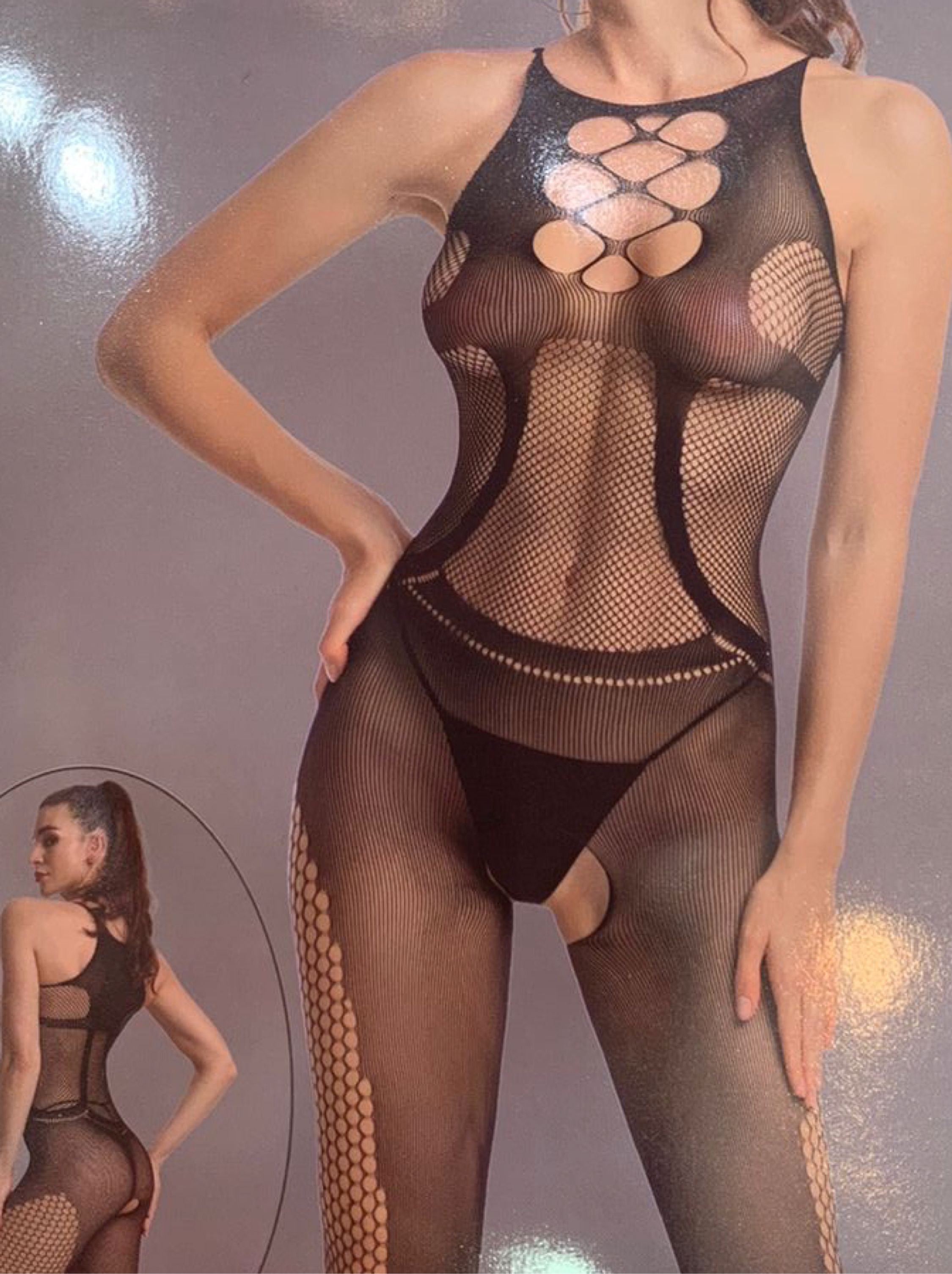 Macacão Sexy body vestido telinha (81316)tendência gringavesti até 46