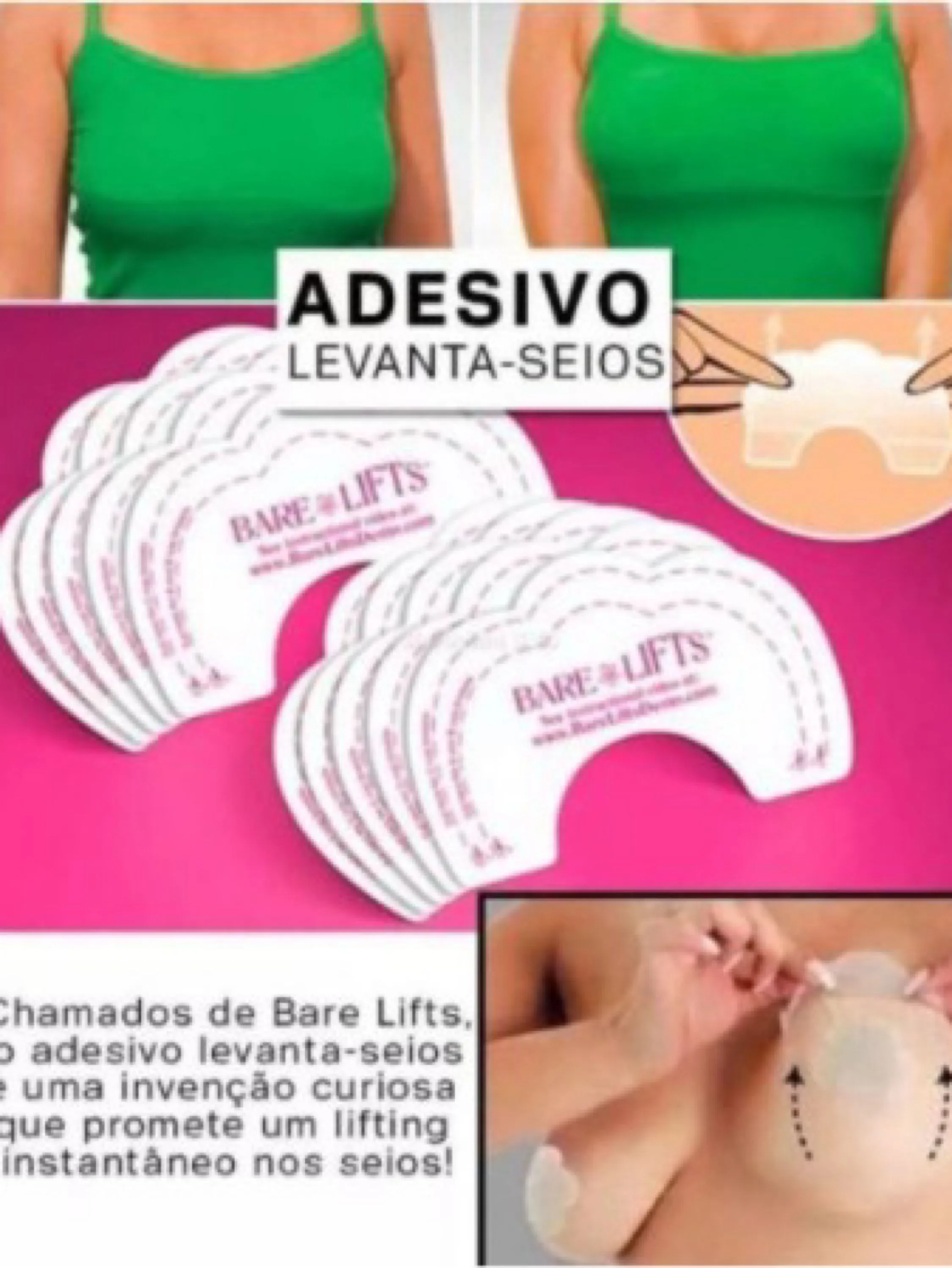 Kit 5 pares  de lifts adesivo para peito