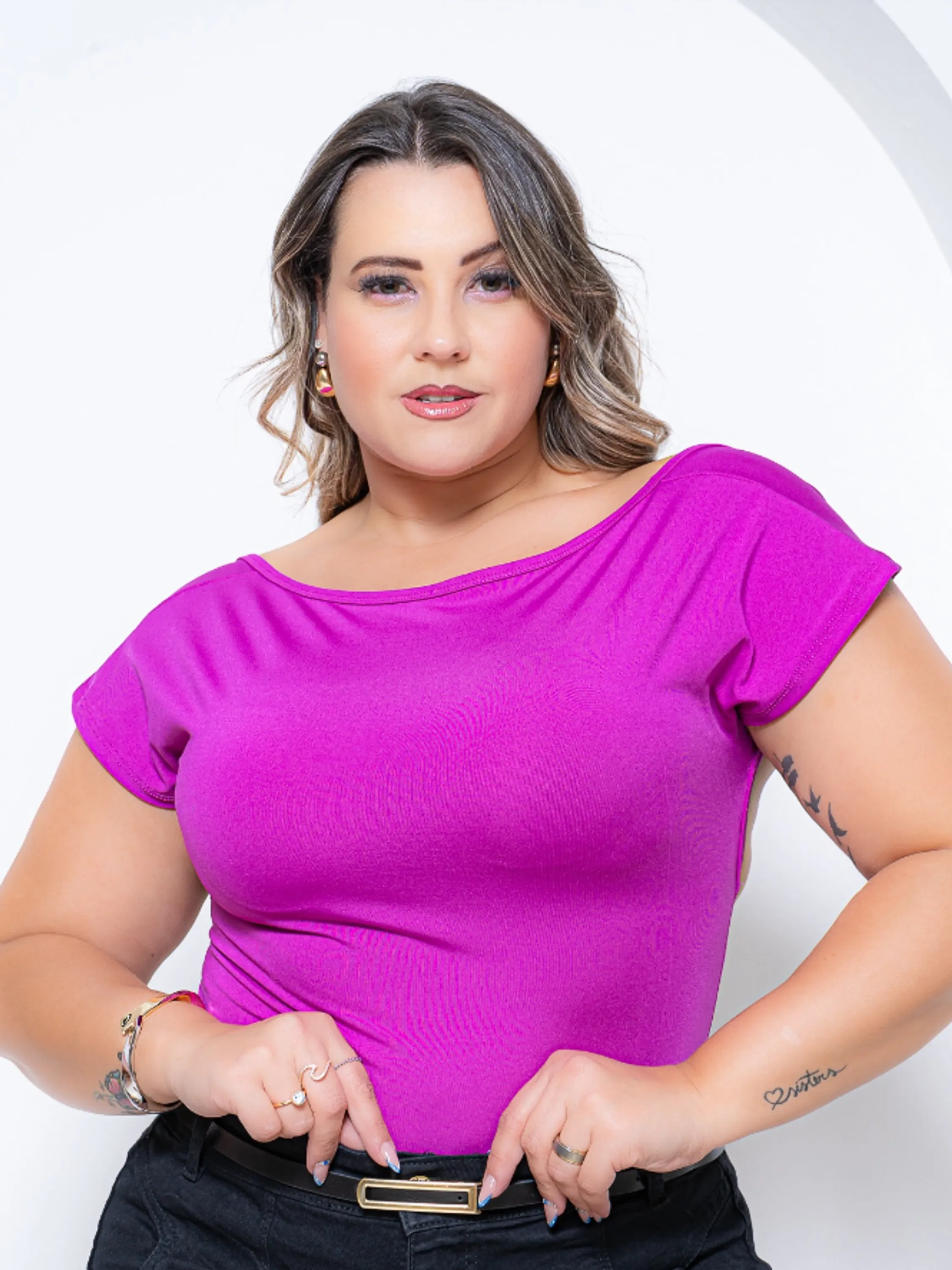 Body PLUS SIZE Costas Aberta Veste do 46 ao 52