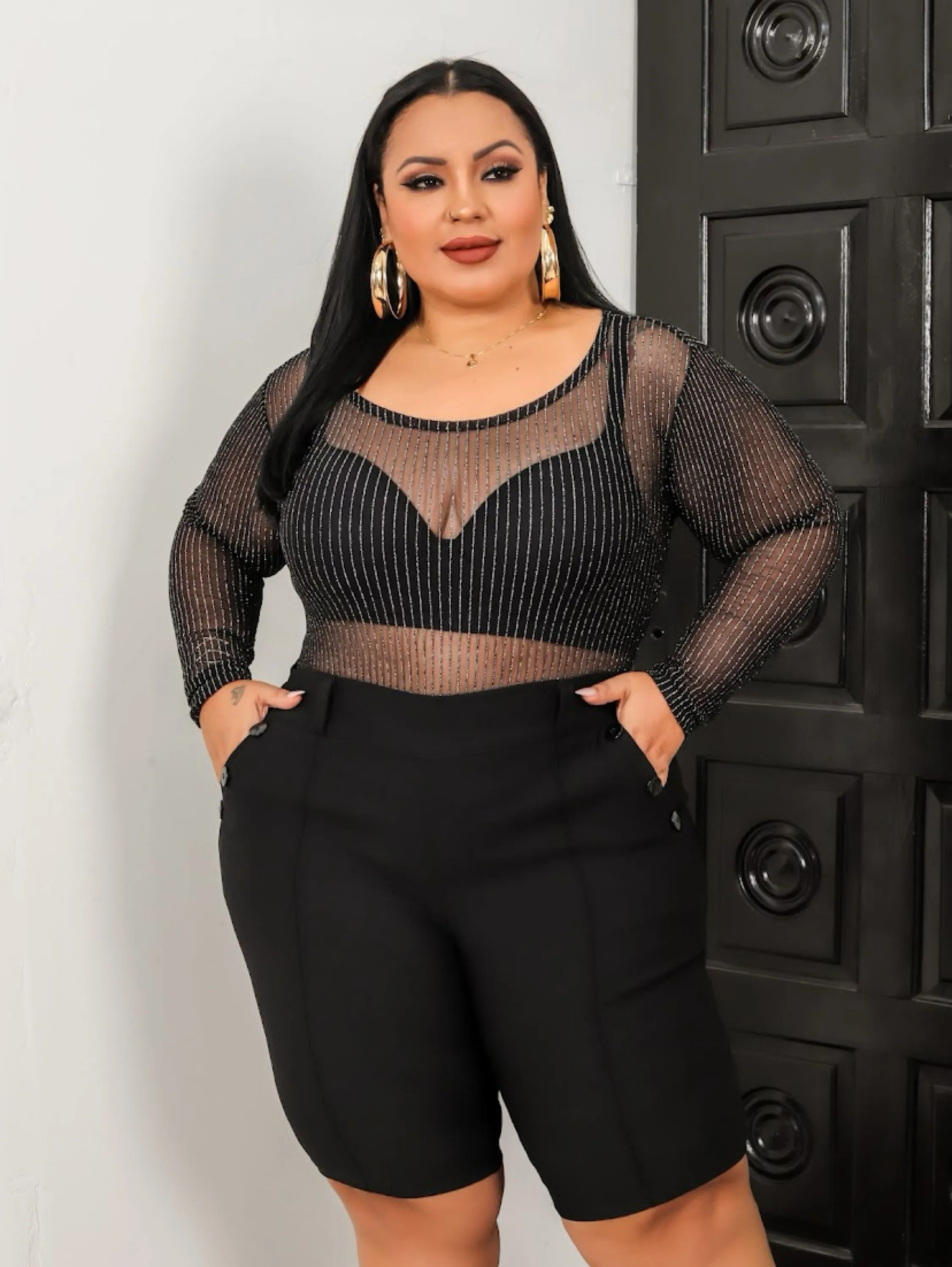 Blusa Body plus size manga longa inverno bore balada festa  rodeio