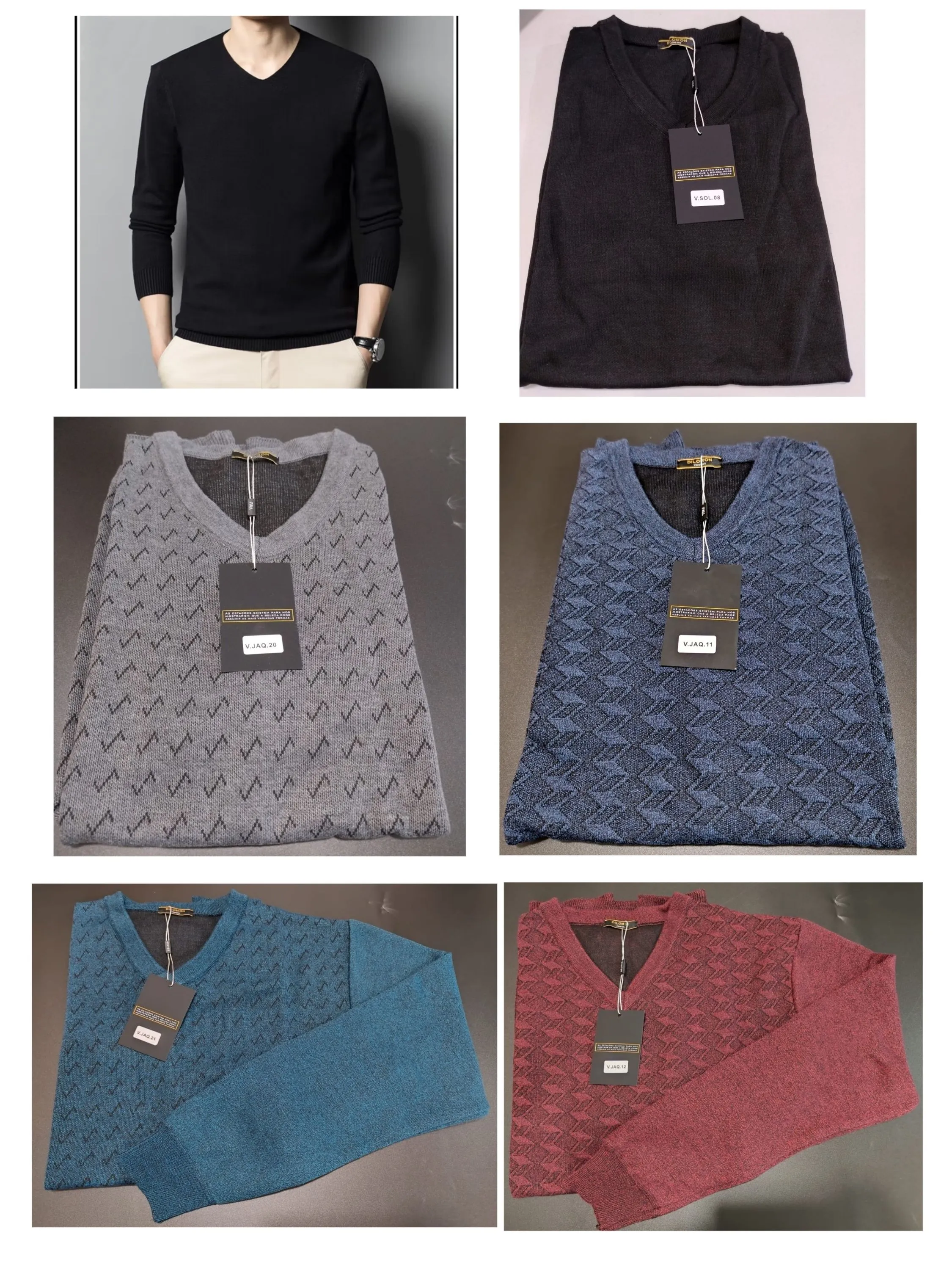 Blusa masculina de tricot sueter
