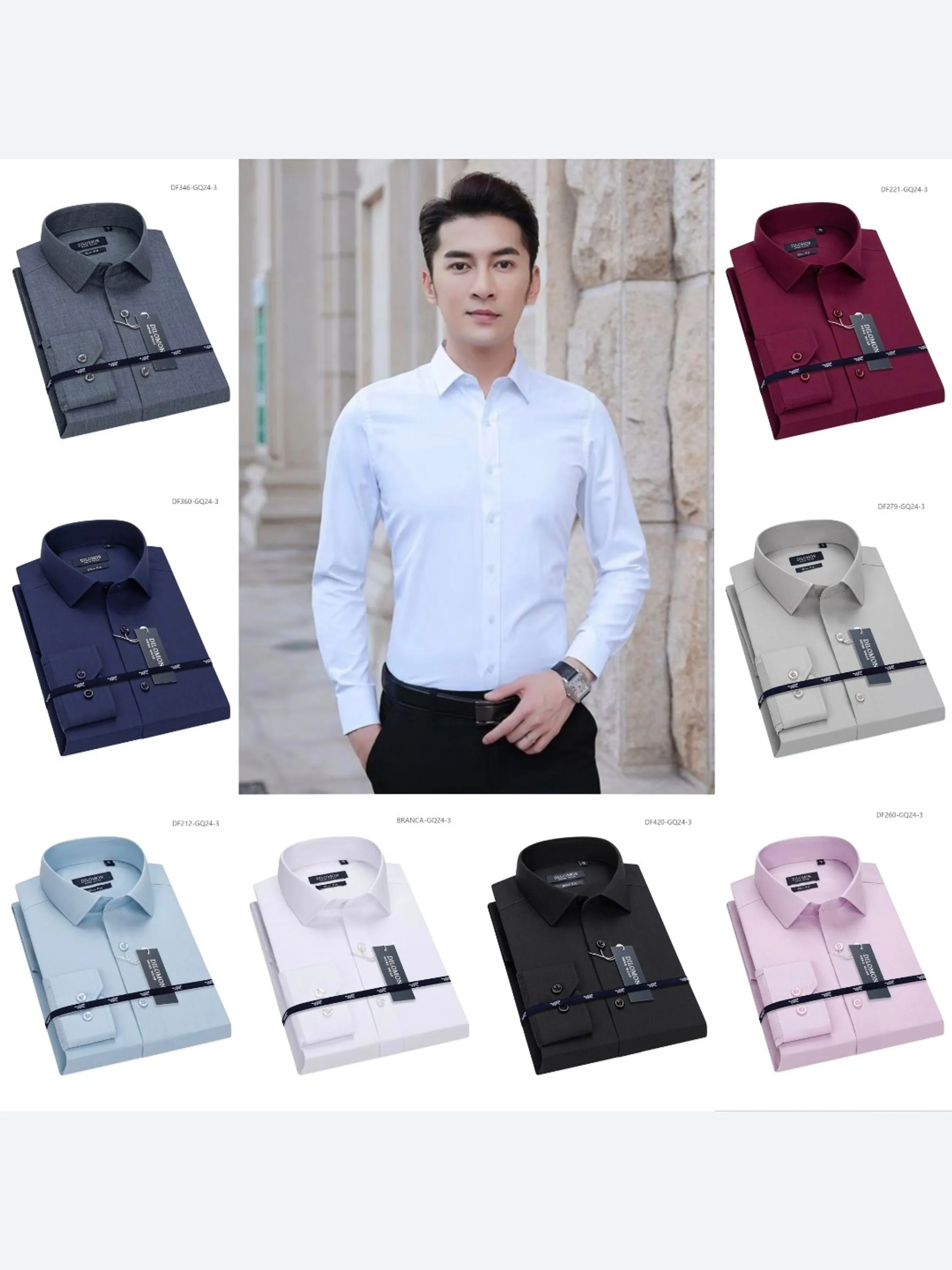 Camisa Social Masculina Manga Longa Slim Fit Casual Ideal Para Trabalho, Casamento, Festas.