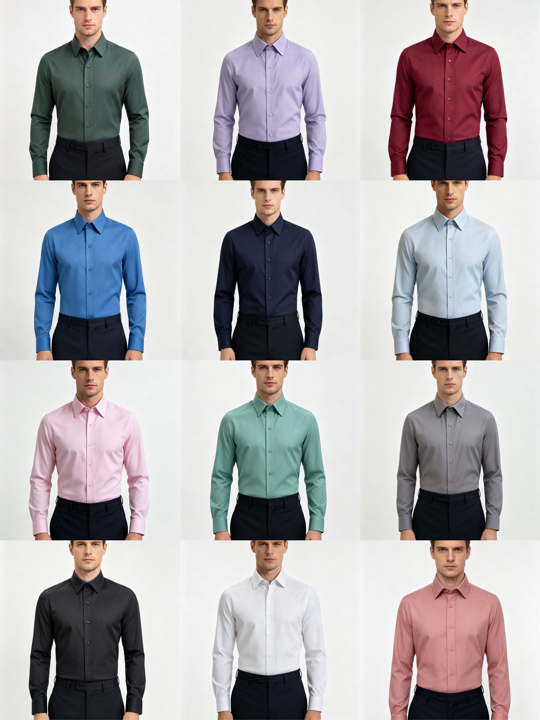 Camisa Social Masculina Manga Longa Slim Fit