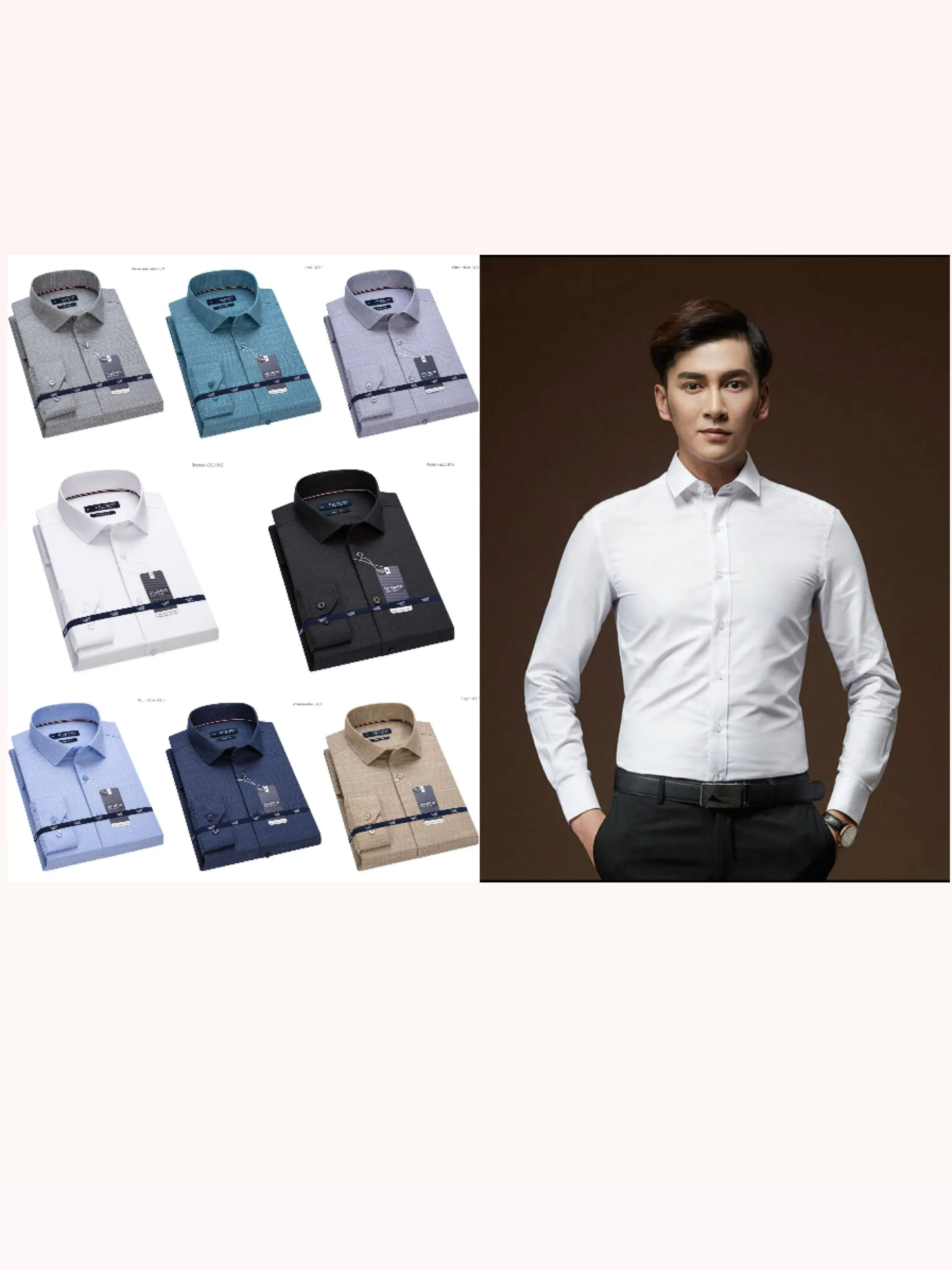 Camisa Social Masculina Manga Longa Slim Fit