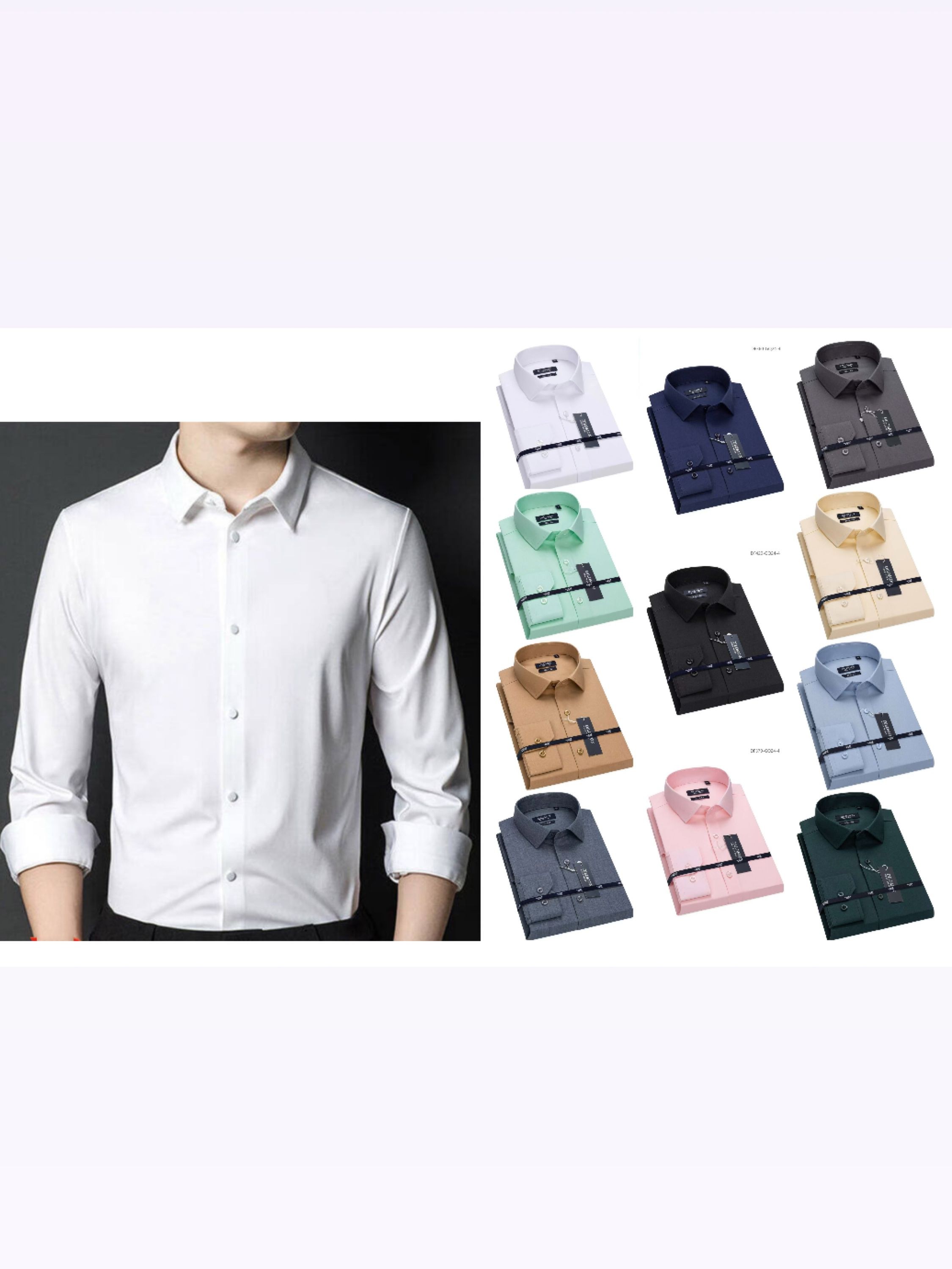 Camisa Social Masculina Manga Longa Slim Fit,