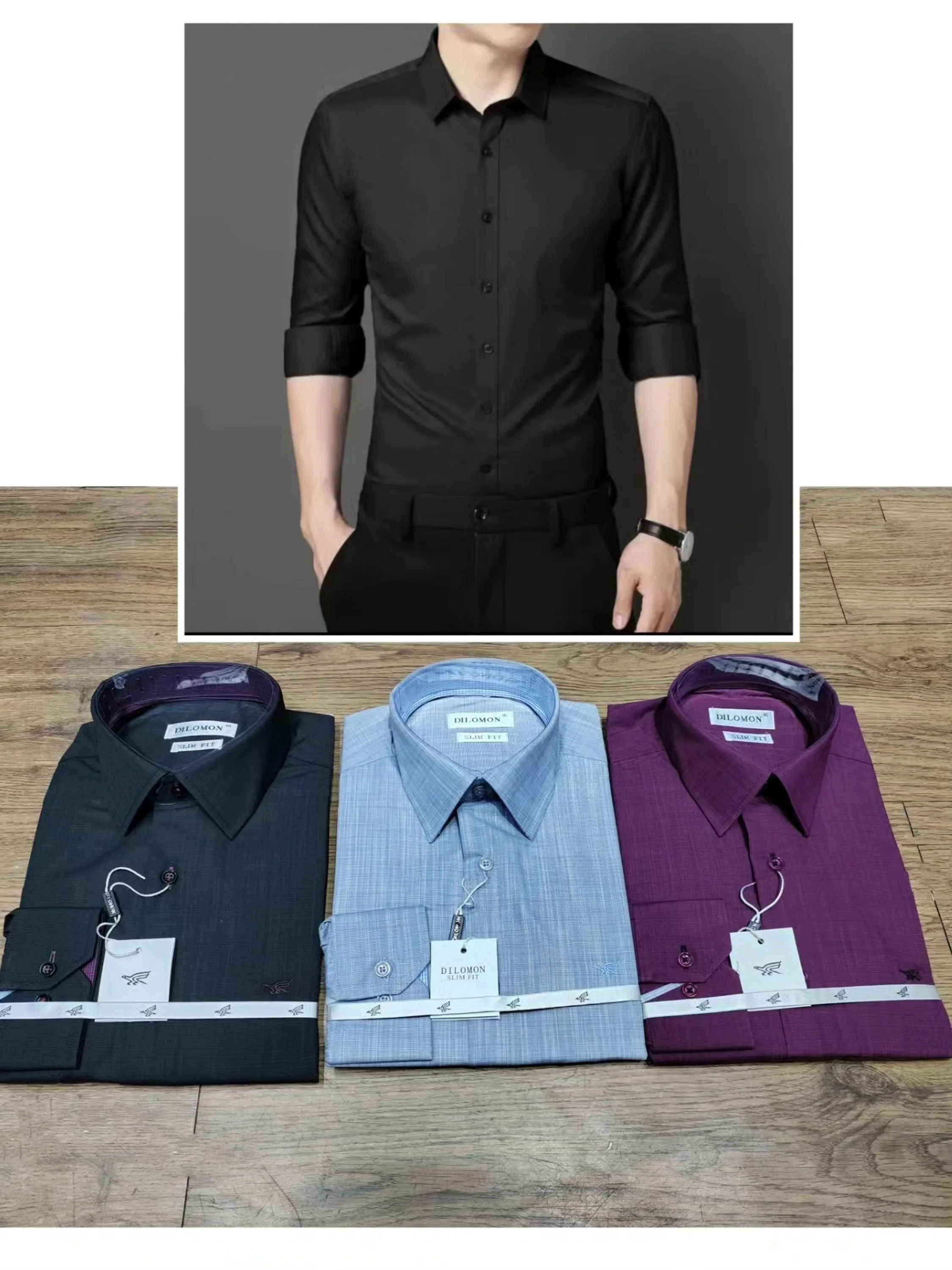 Camisa Social Masculina Manga Longa Slim Fit Casual Ideal Para Trabalho, Casamento, Festas.