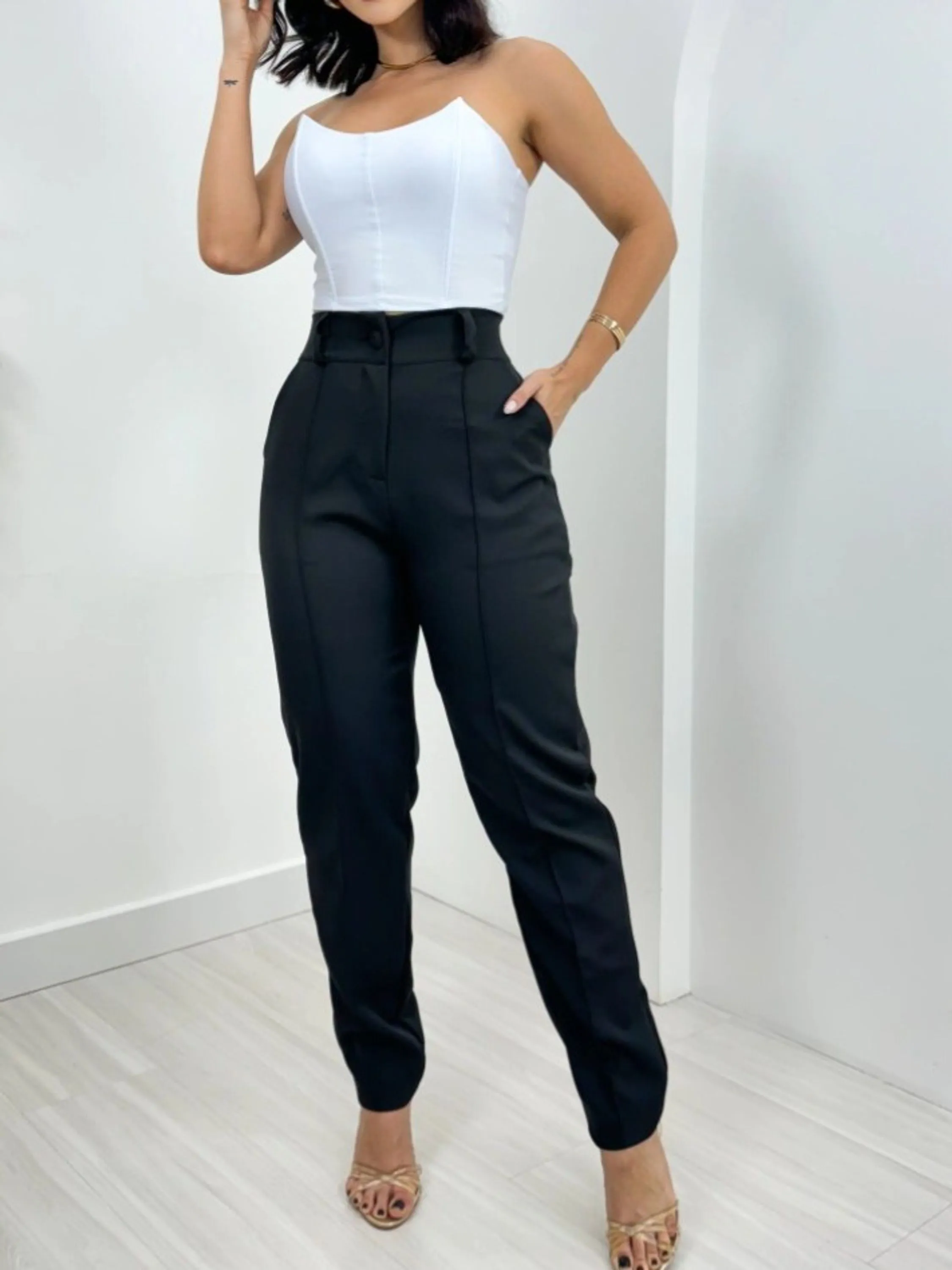 Calça Alfaiataria Pinça P ao Gg Calça Social