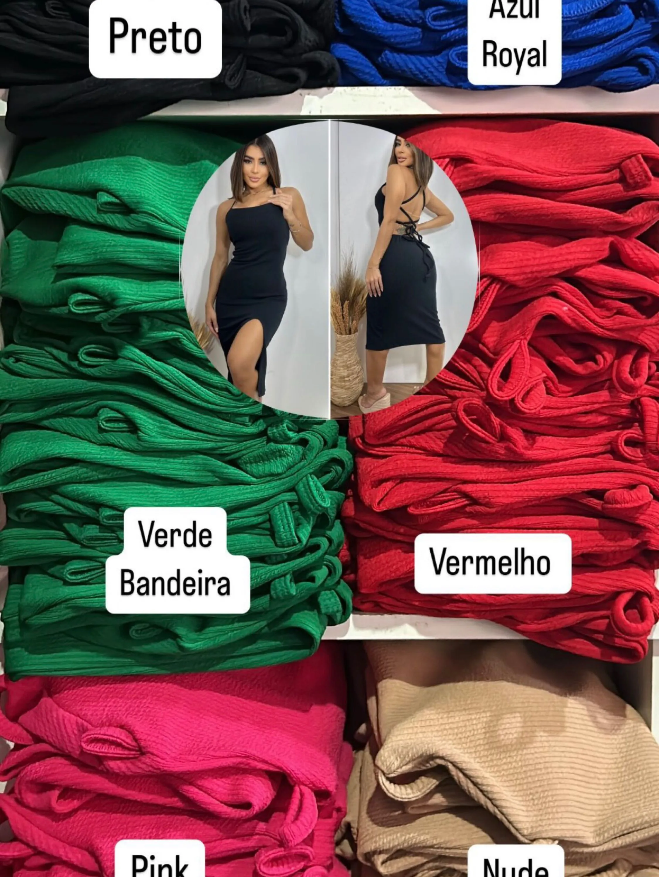 Vestido trançado nas costas