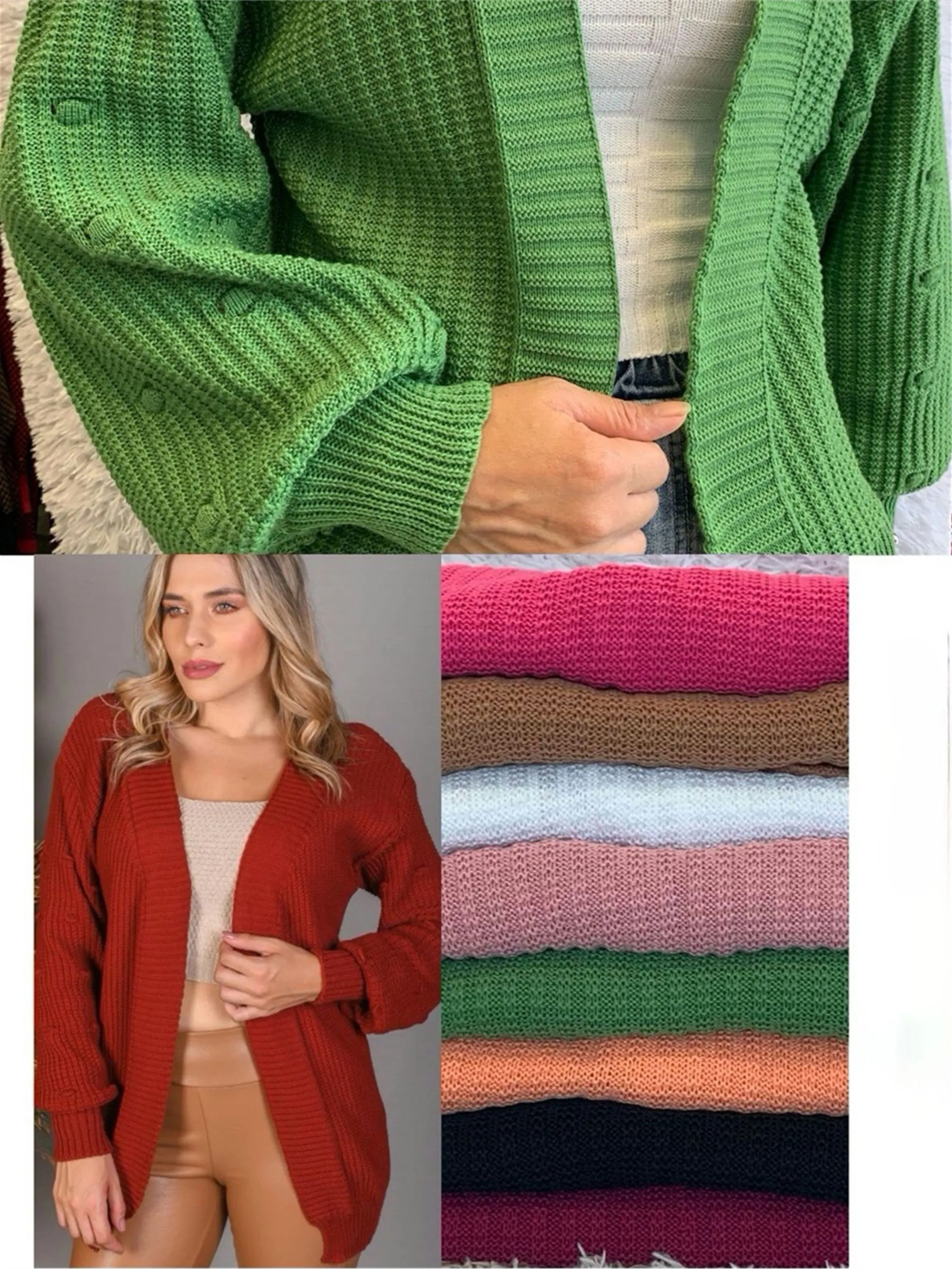 Suéter inverno Cardigan