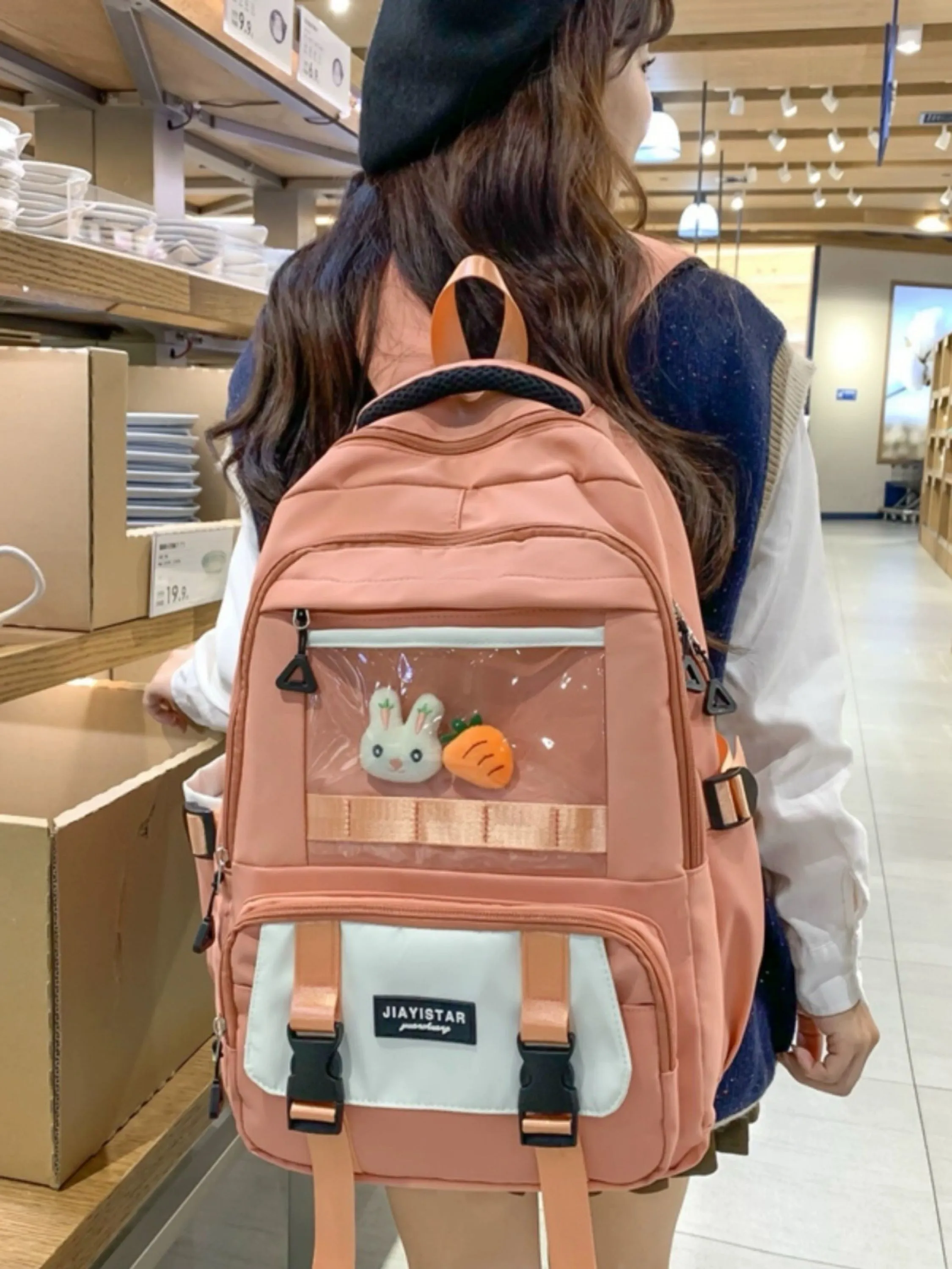 962—Mochila Bolsa Escolar De Grande Capacidade P/ Estudante Feminina Impermeável