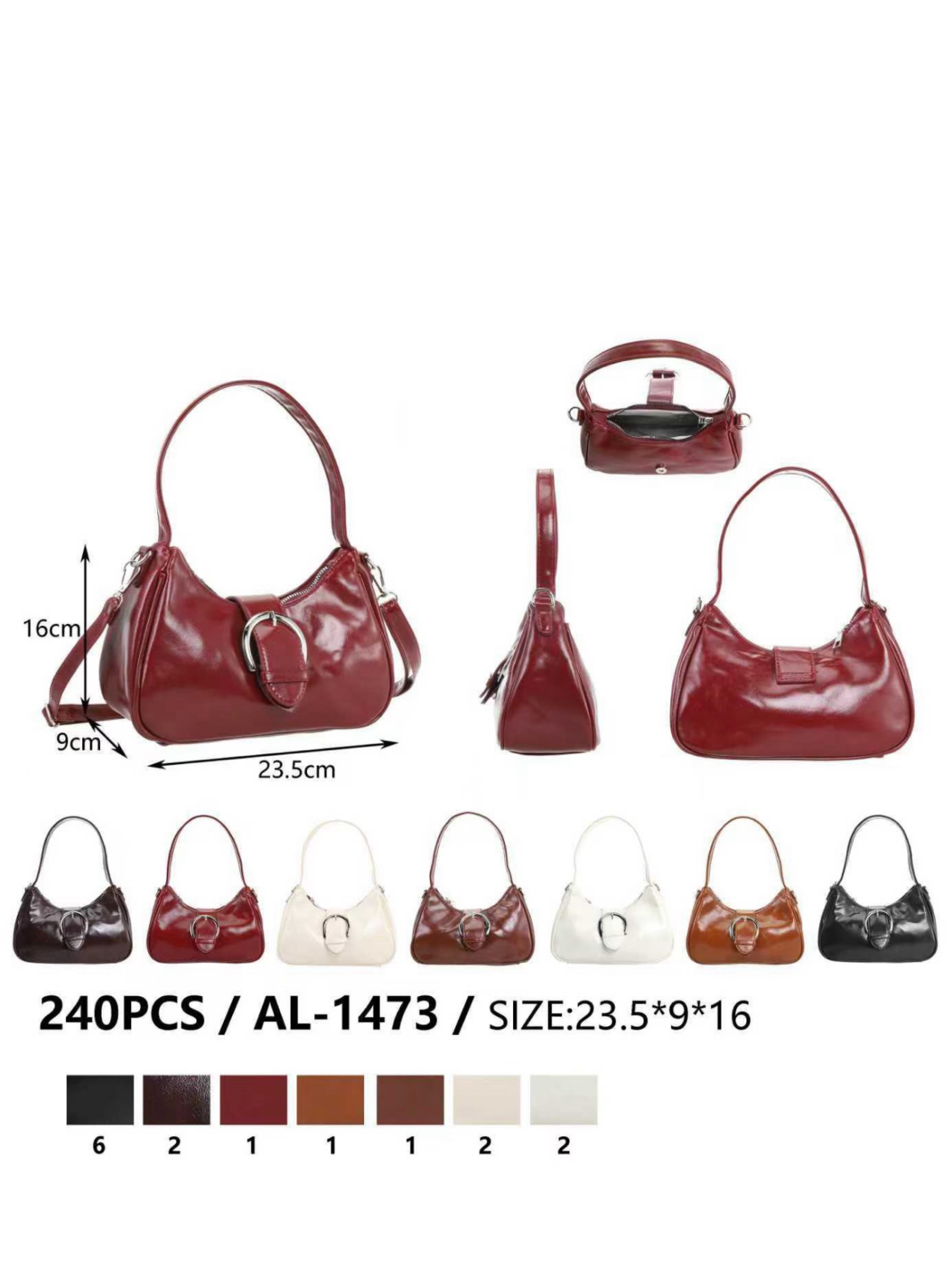 Bolsa blogueira metalizada com alça comprida AL-1473