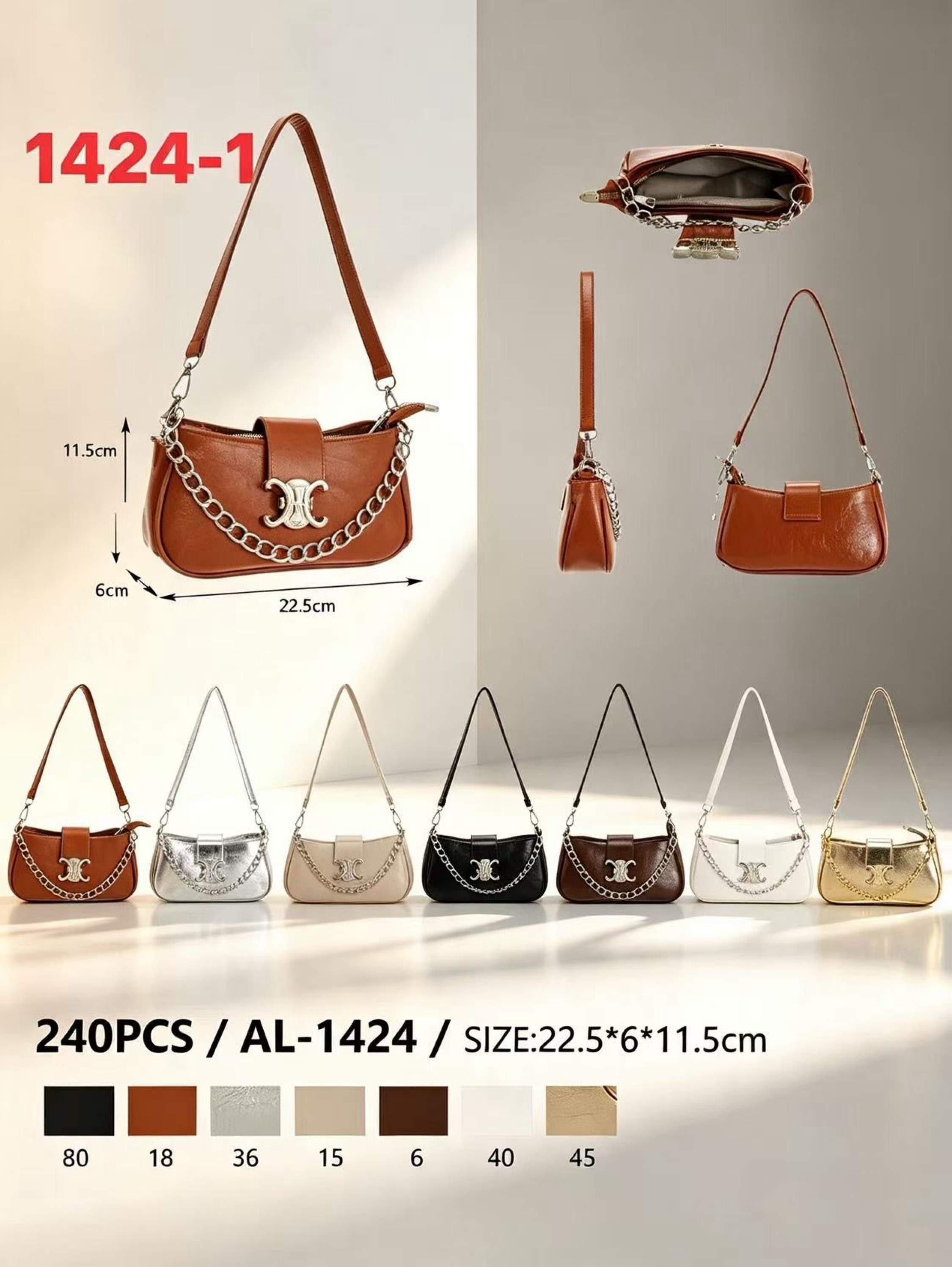 Bolsa Tiracolo com alça grande AL-1424