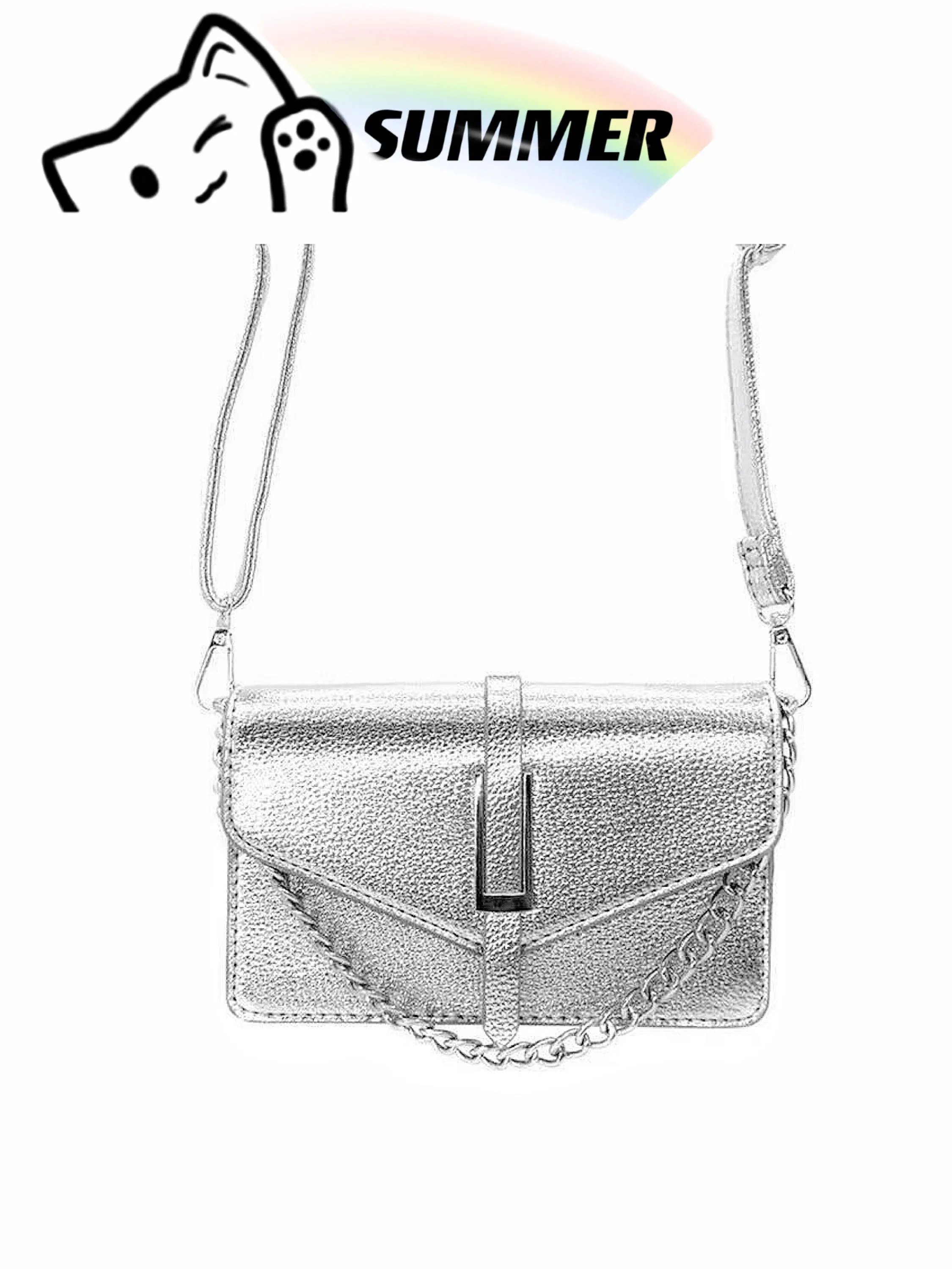 Bolsa metalizada chic com duas alças AL-1263