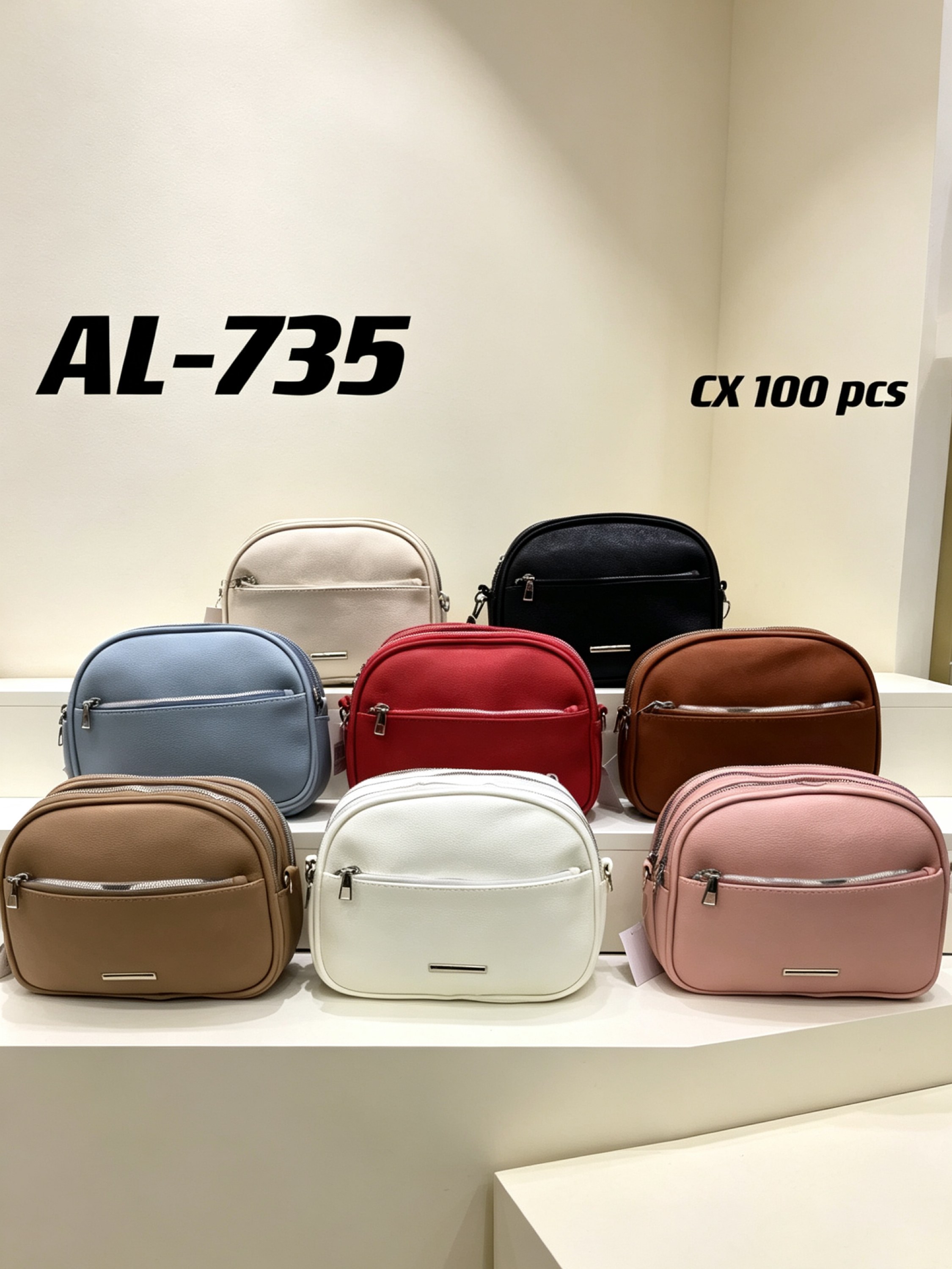 Bolsa Transversal com 3 repartições AL-735