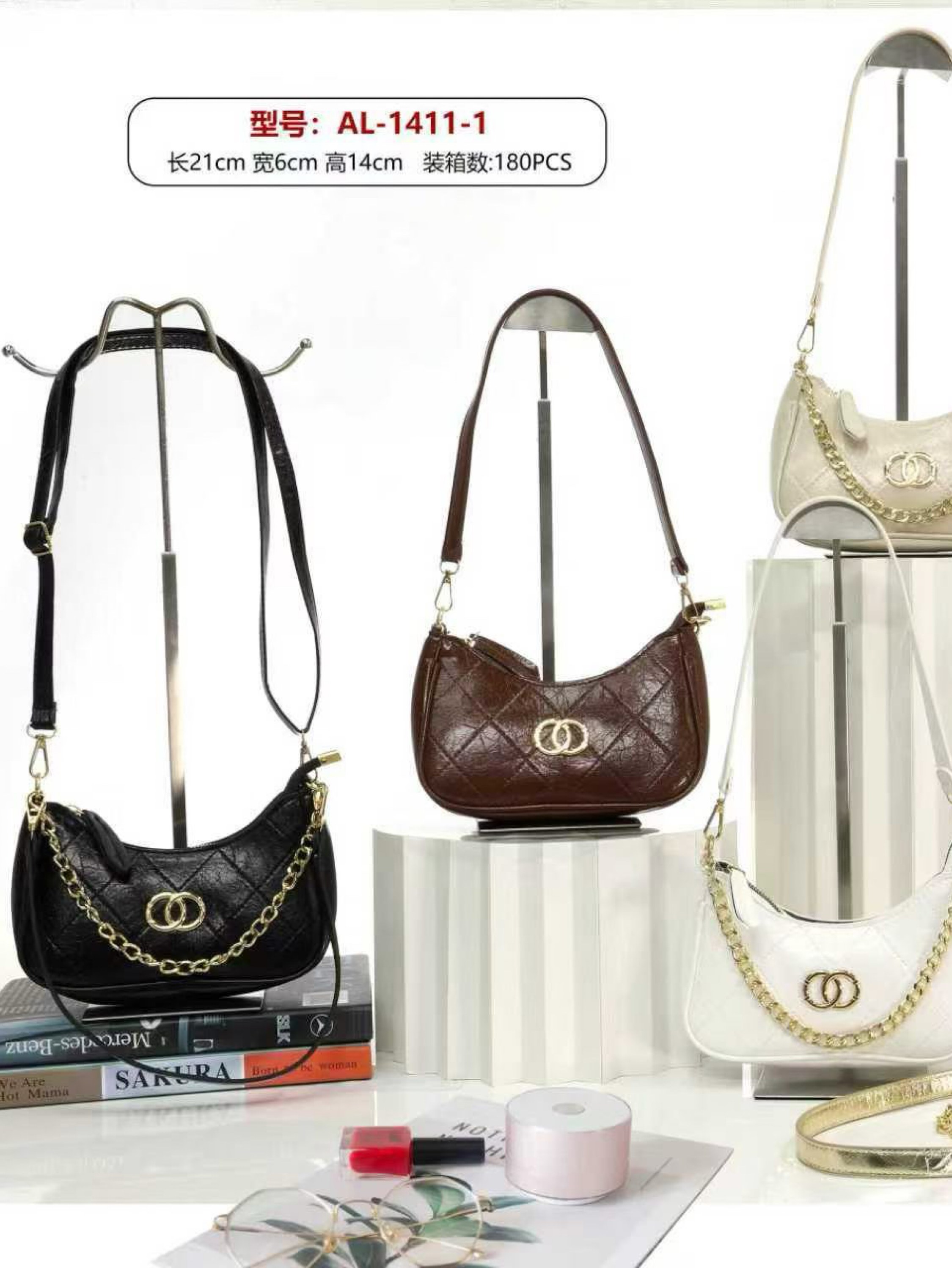 Bolsa tiracolo com alça comprida AL-1411-1
