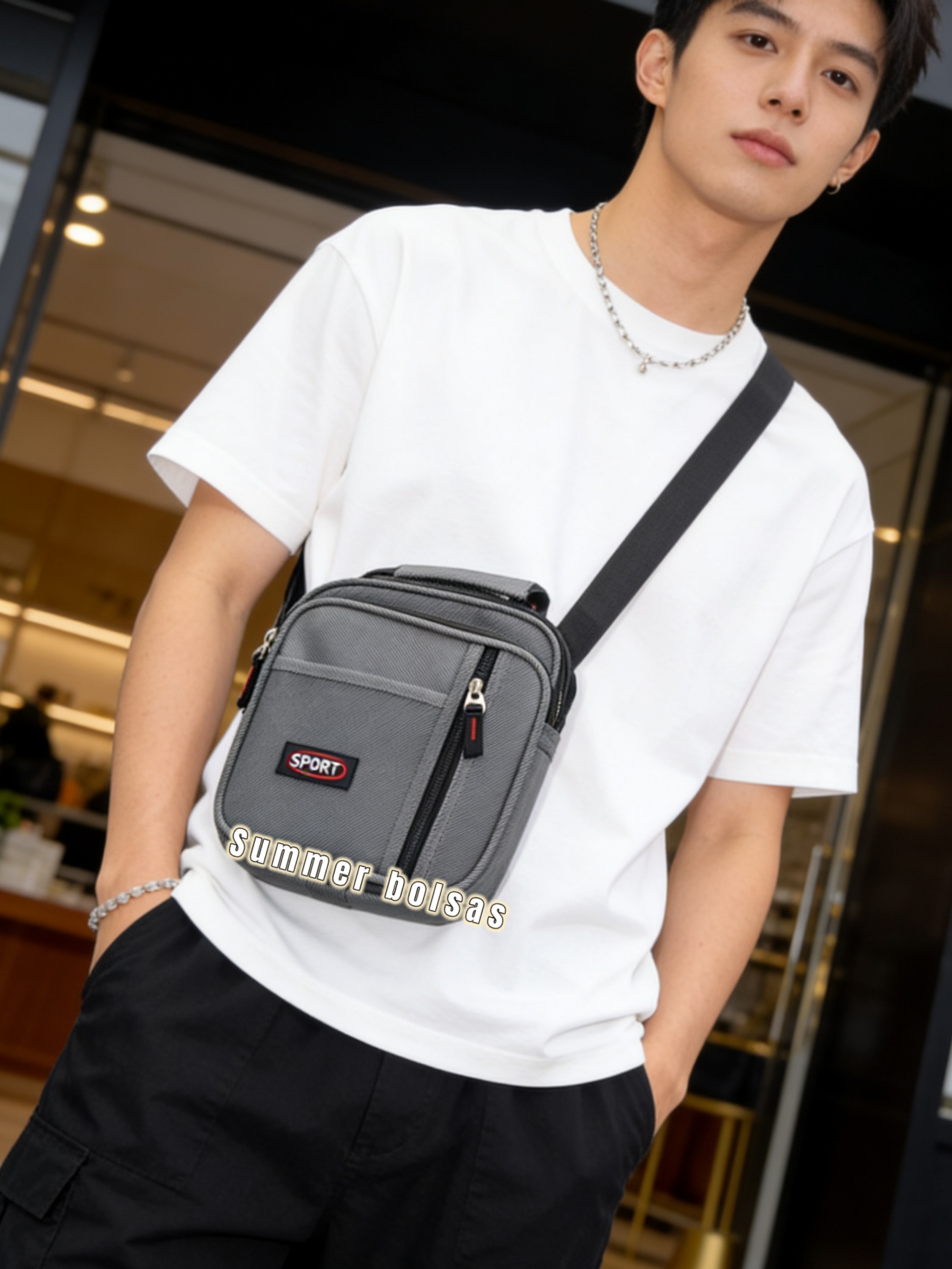 Bolsa masculina Transversal AL-307