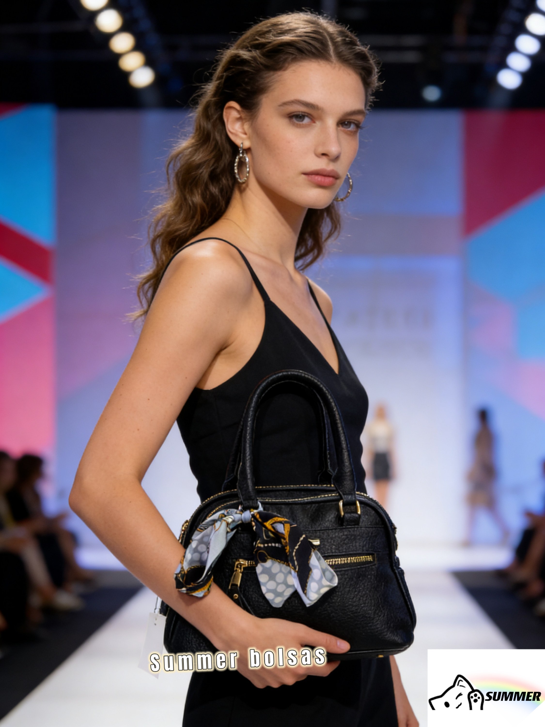 Bolsa com duas divisorias com lenço e alça grande AL-764