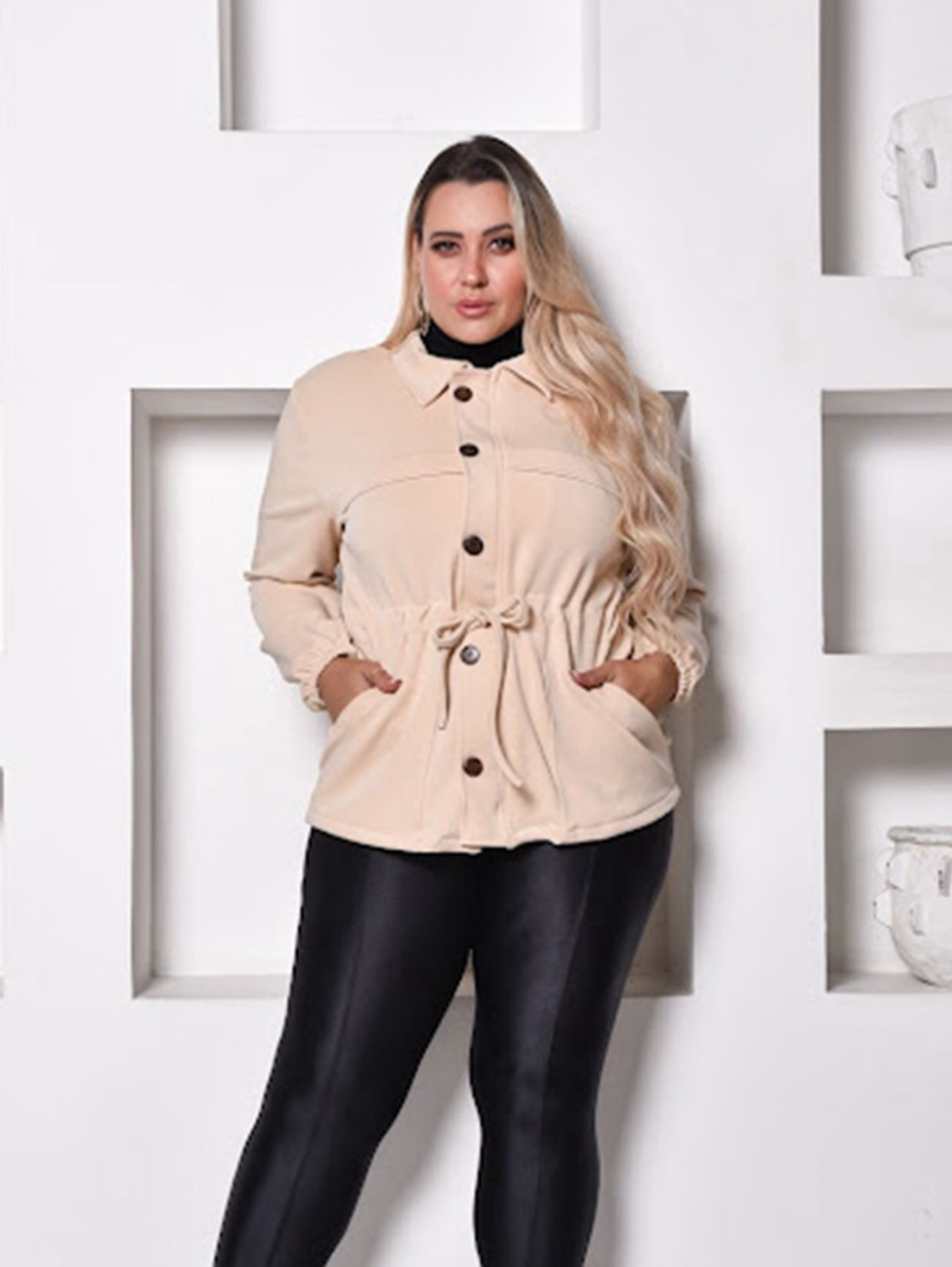 Sobretudo Parka Plus Size Feminina Casaco