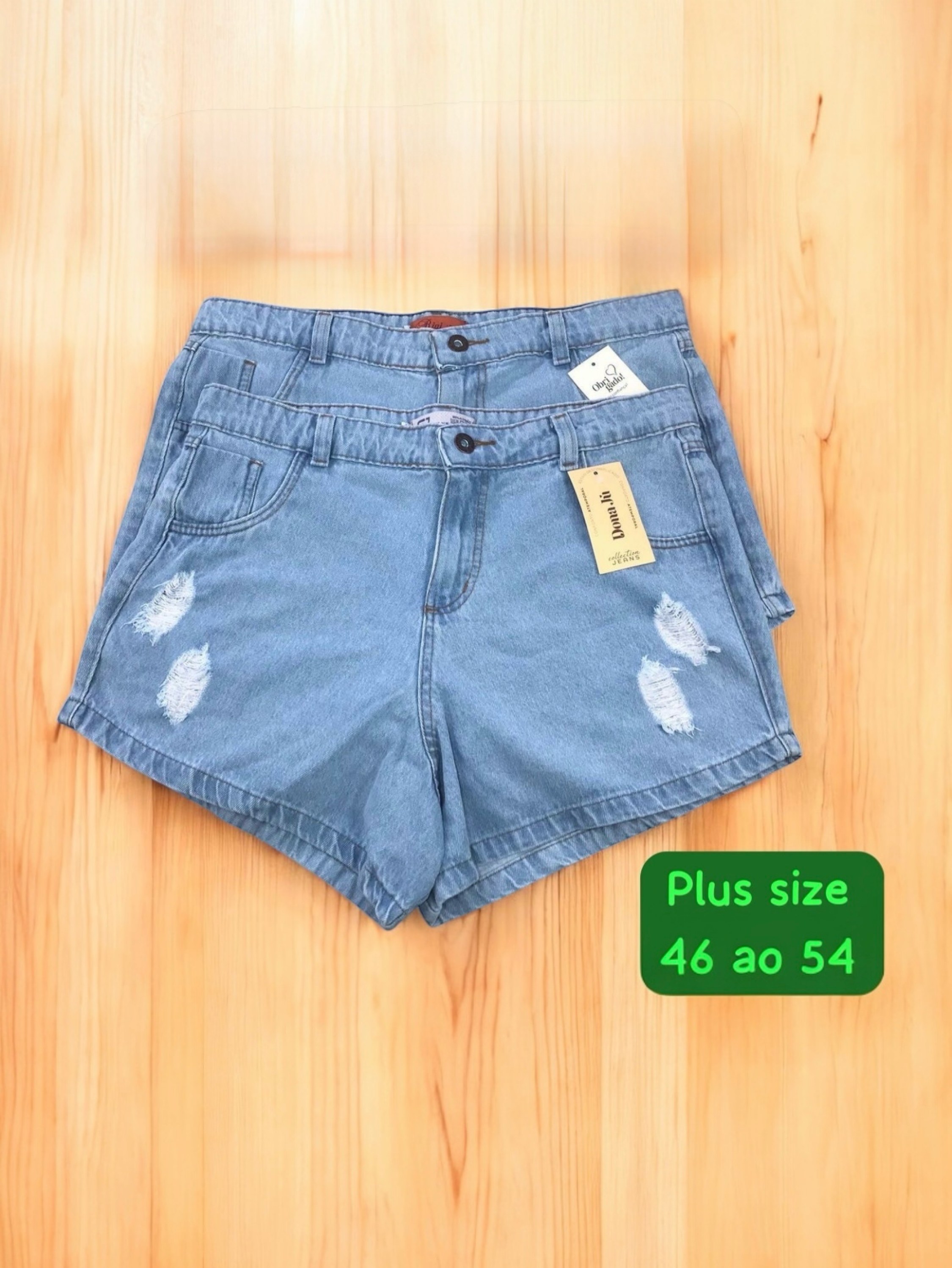 Short jeans plus feminino clara