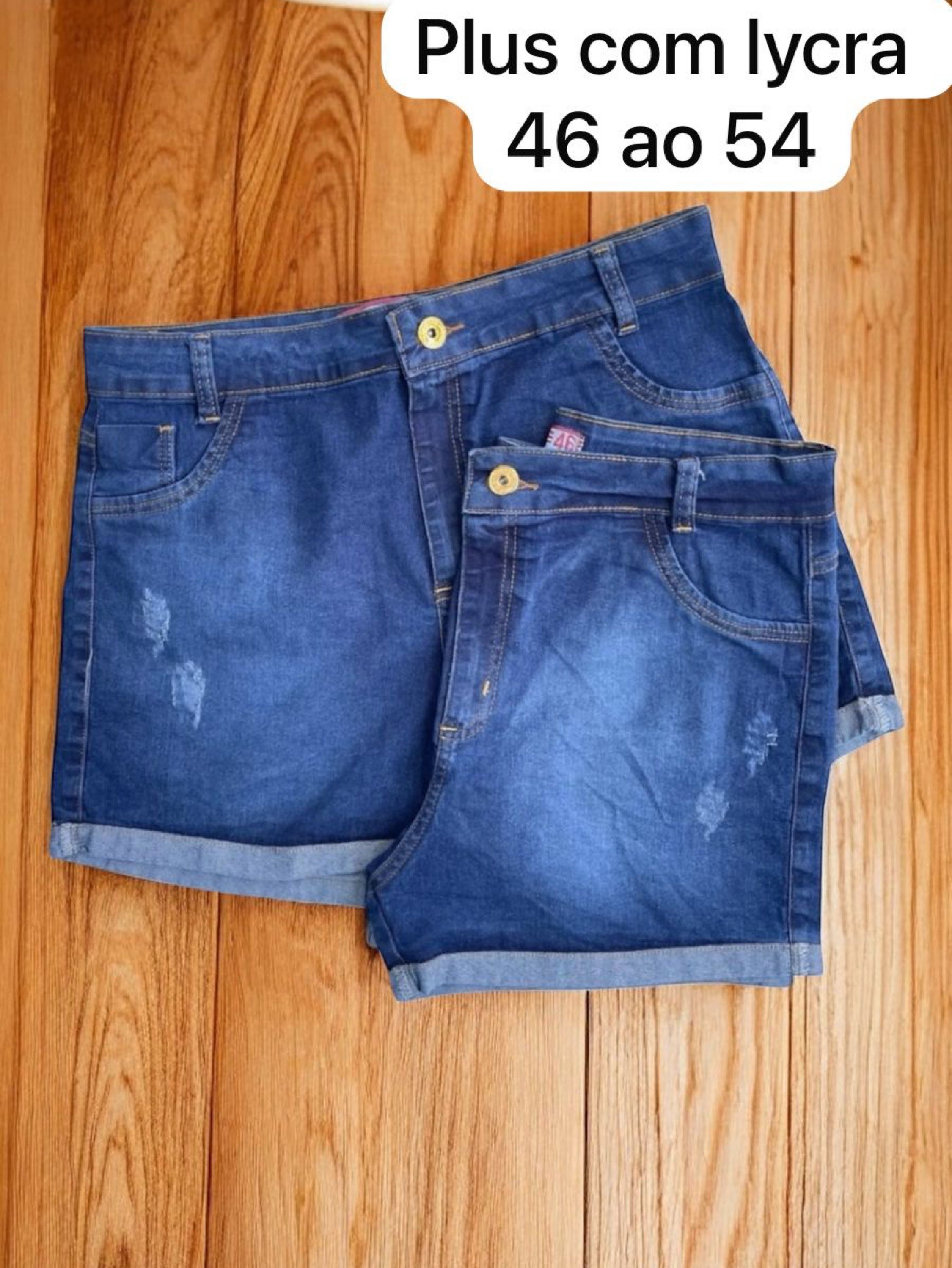 Short plus feminina com lycra 46 ao 54