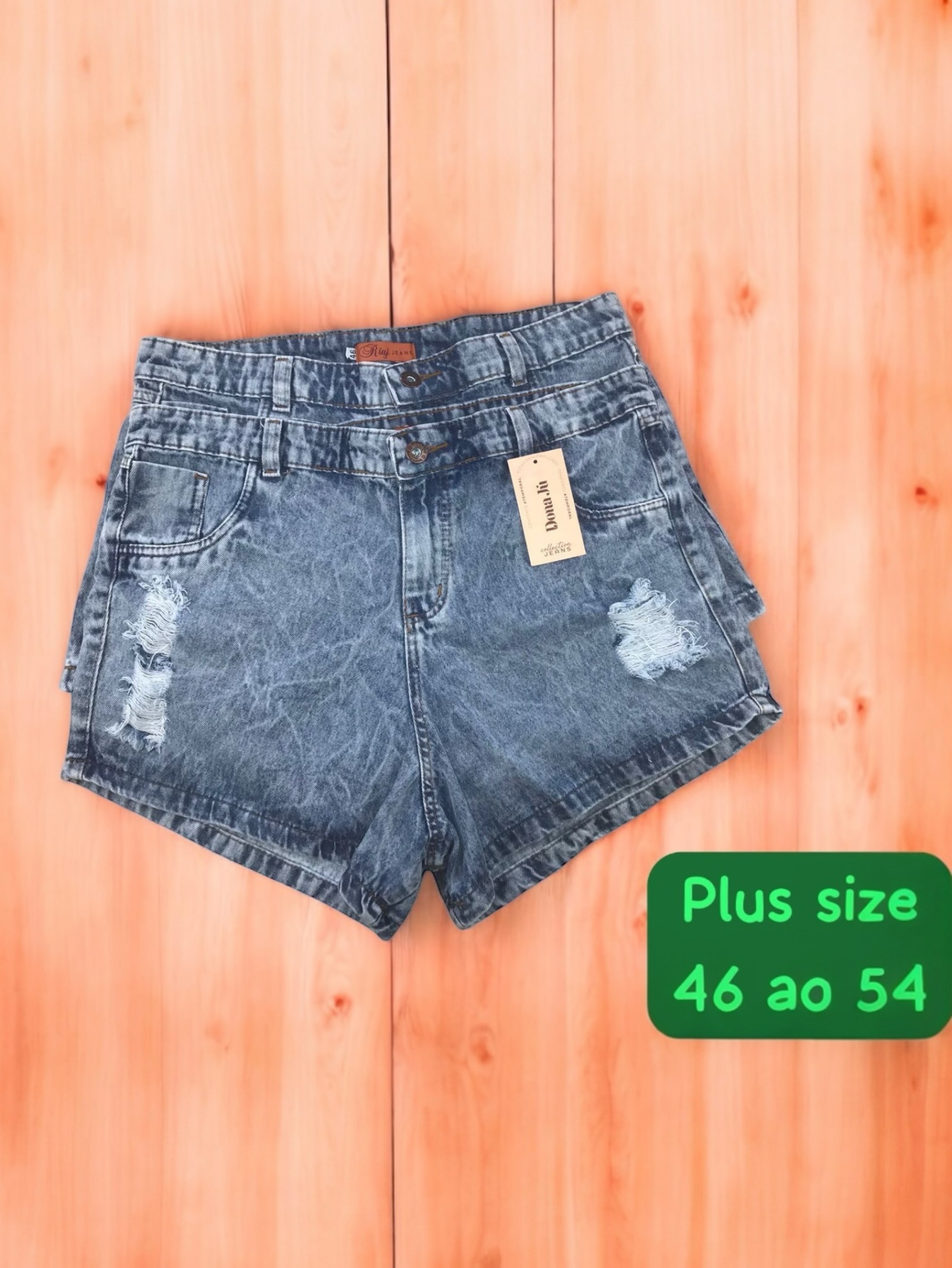 Short jeans plus size feminina