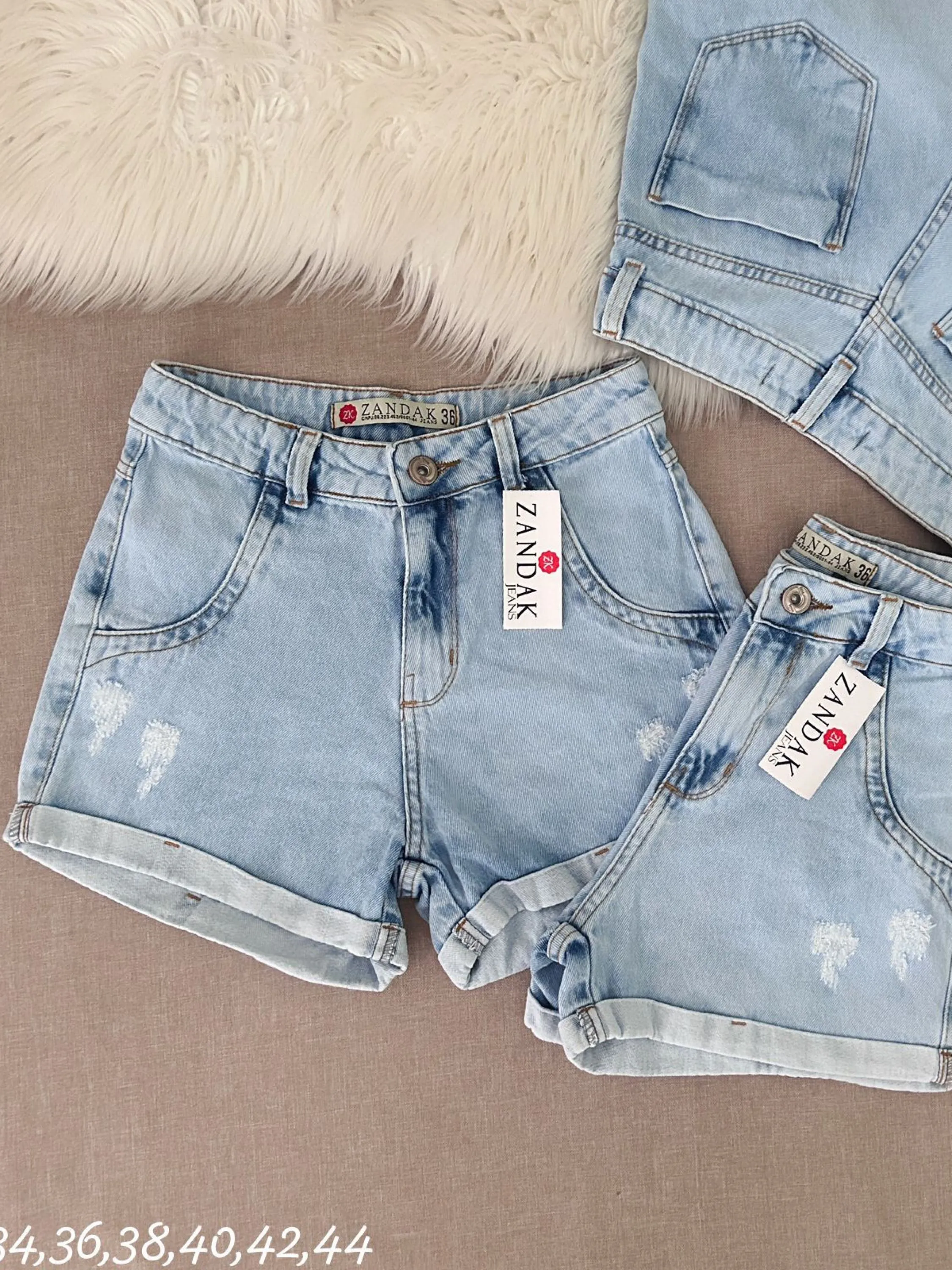 Short feminina jeans clara