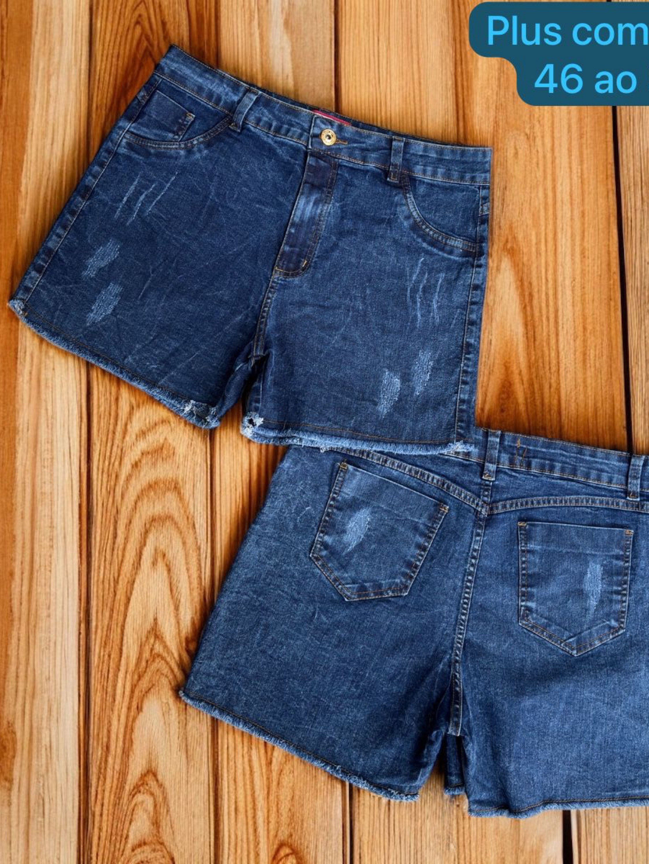 Short jeans plus feminino com lycra