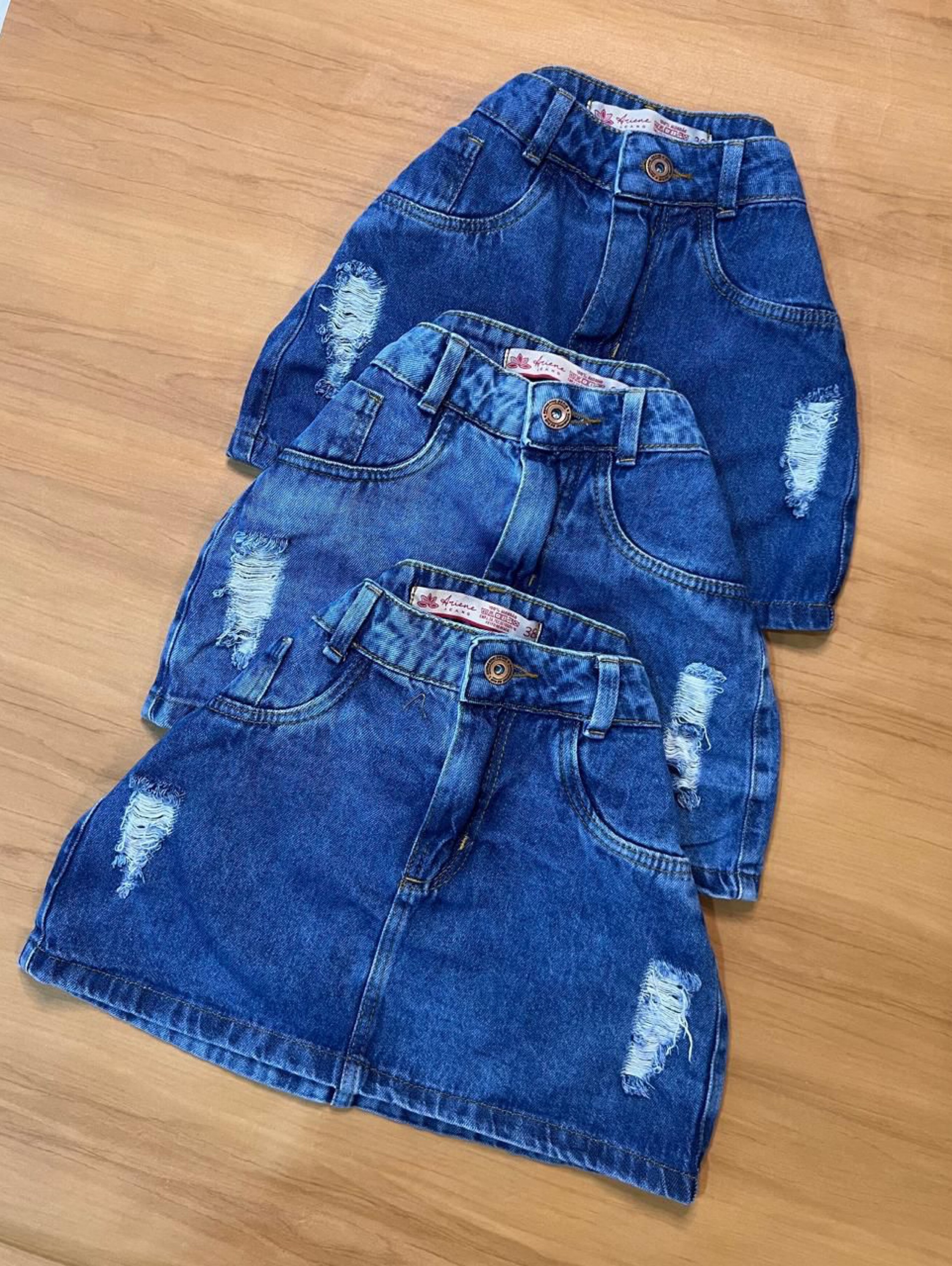 Saia jeans feminina Clara