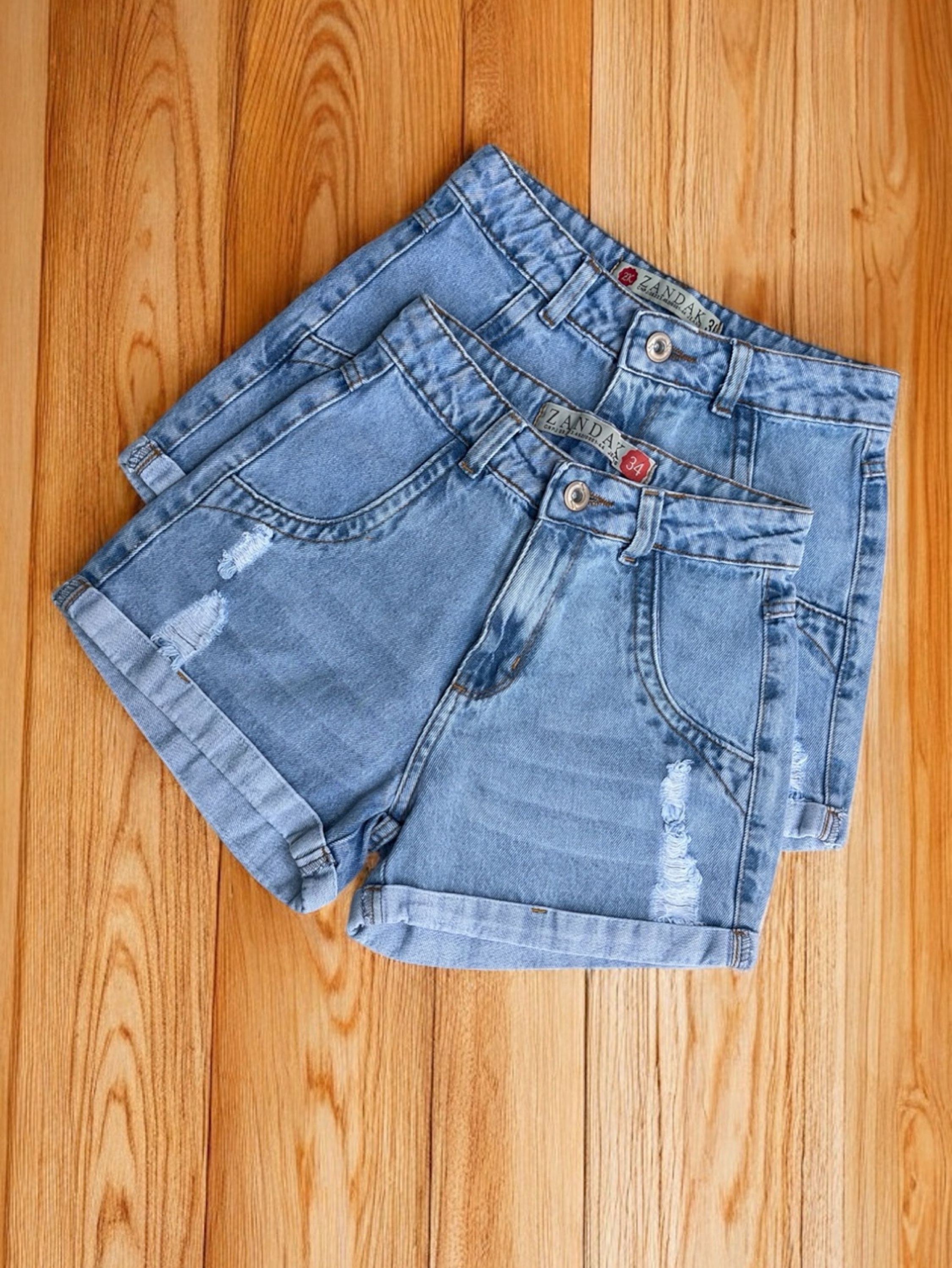Short feminina jeans clara
