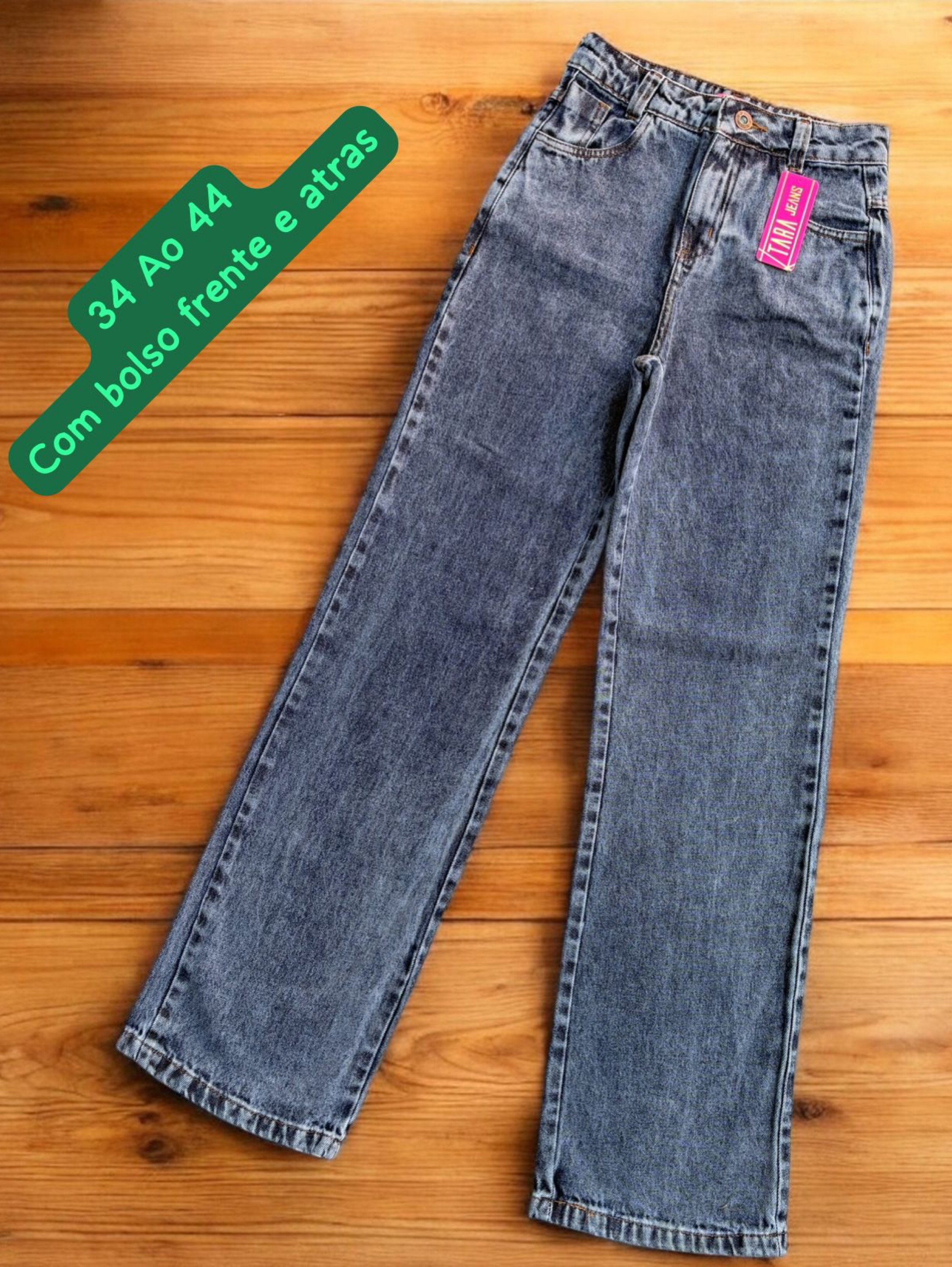 Calca widleg feminina clara marmorizado