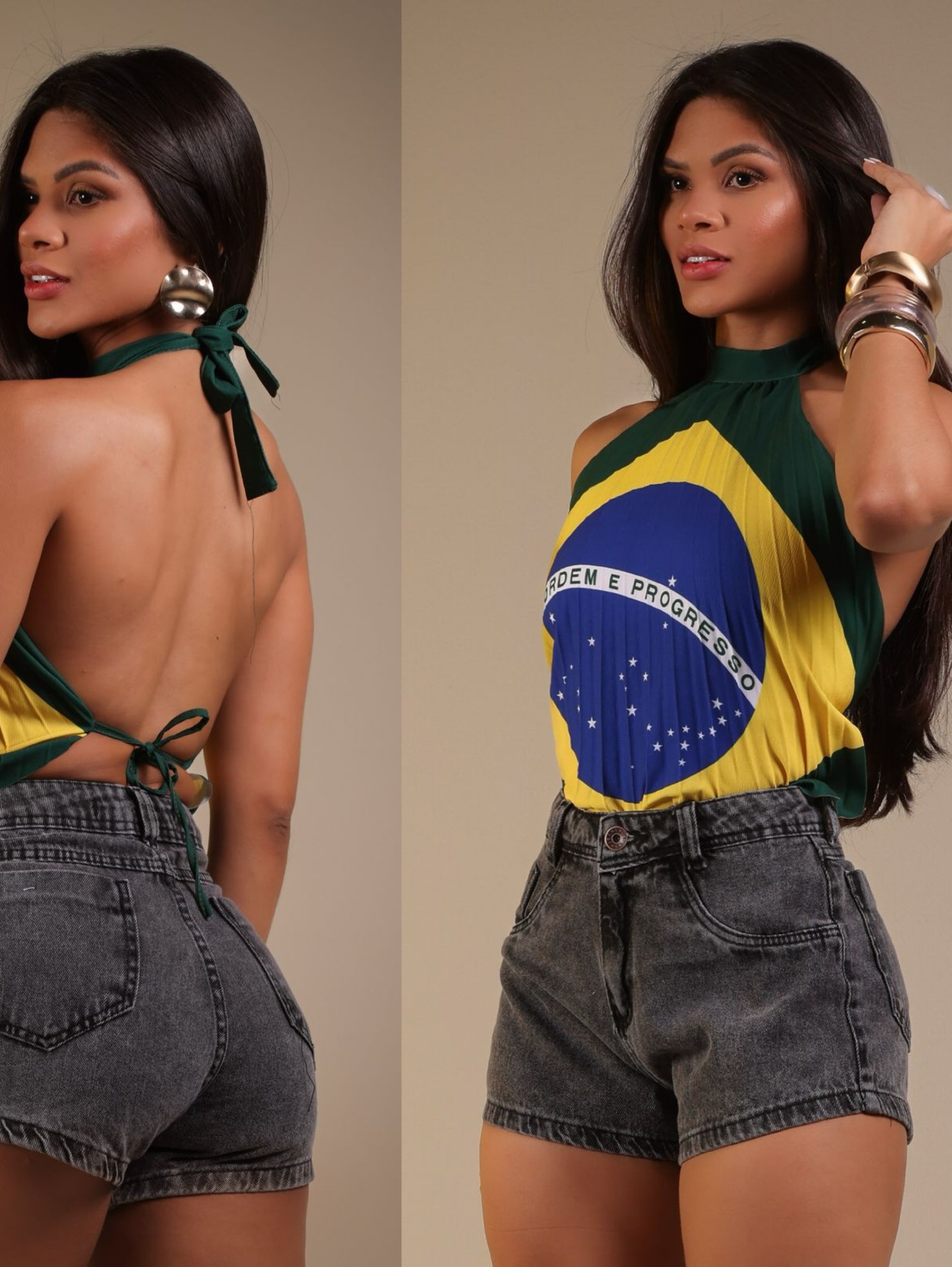 Short jeans feminino Grafite