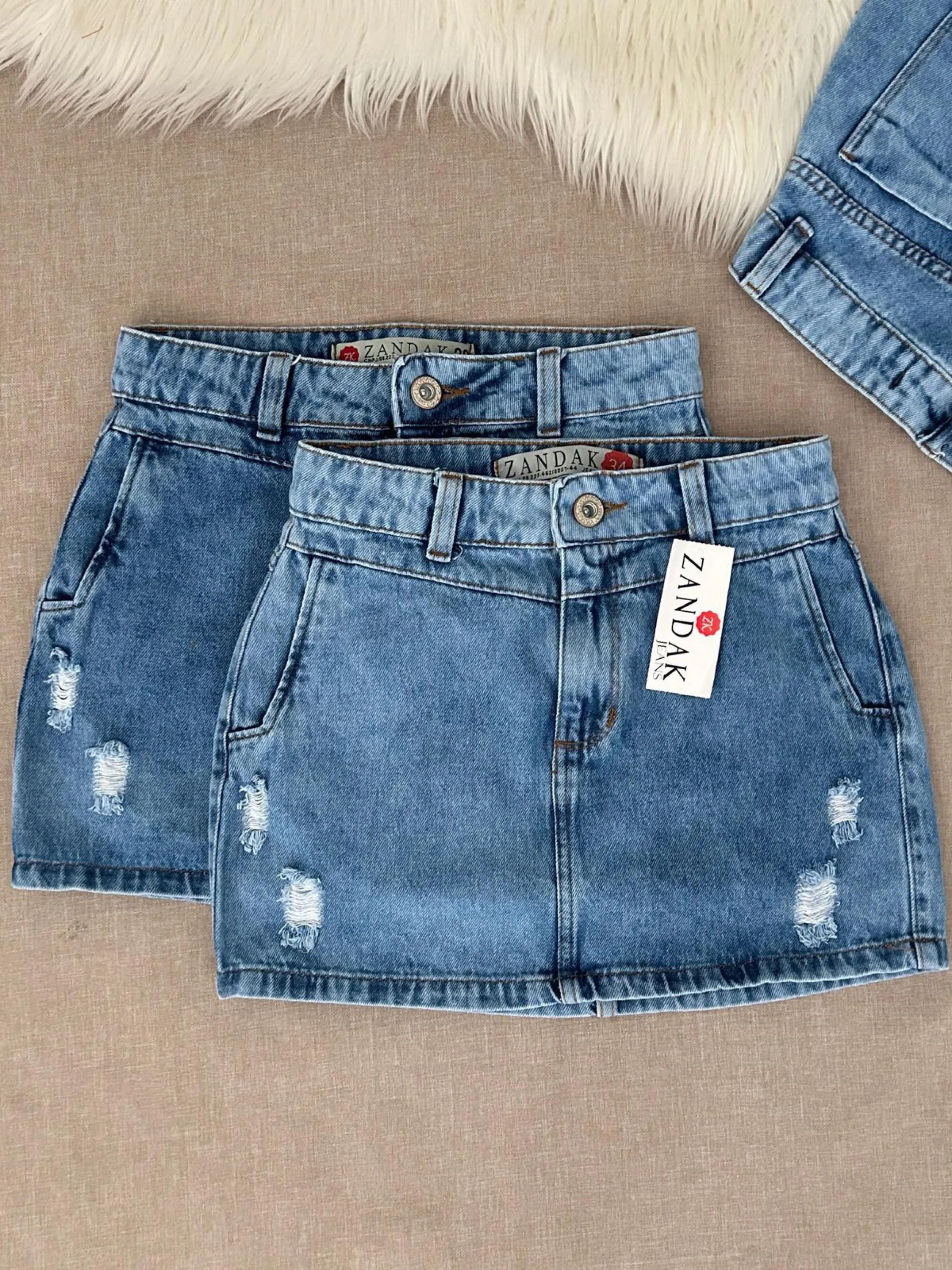 Saia jeans feminina clara (A1-M)