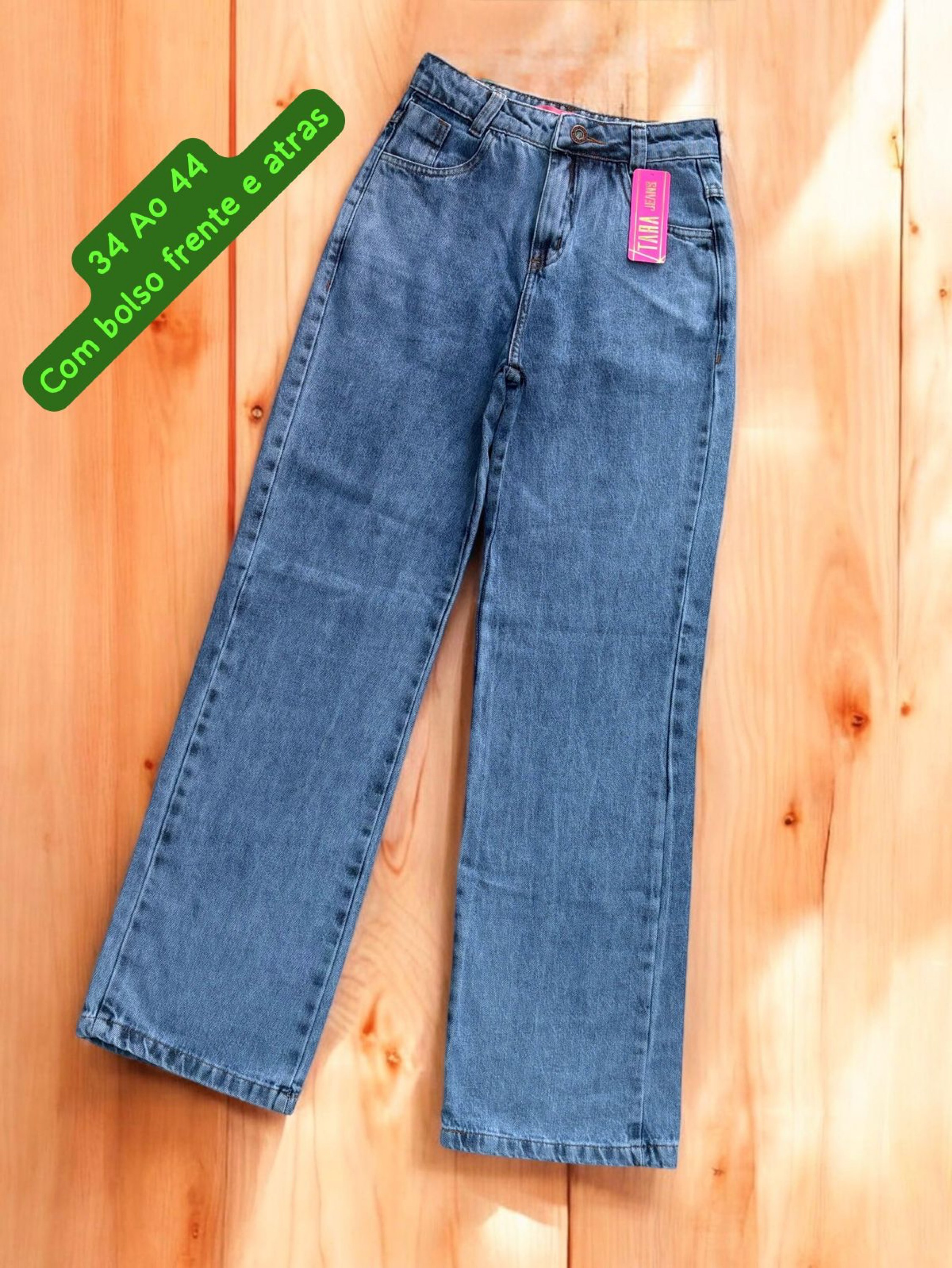 Calca jeans feminina widleg/pantalona Clara