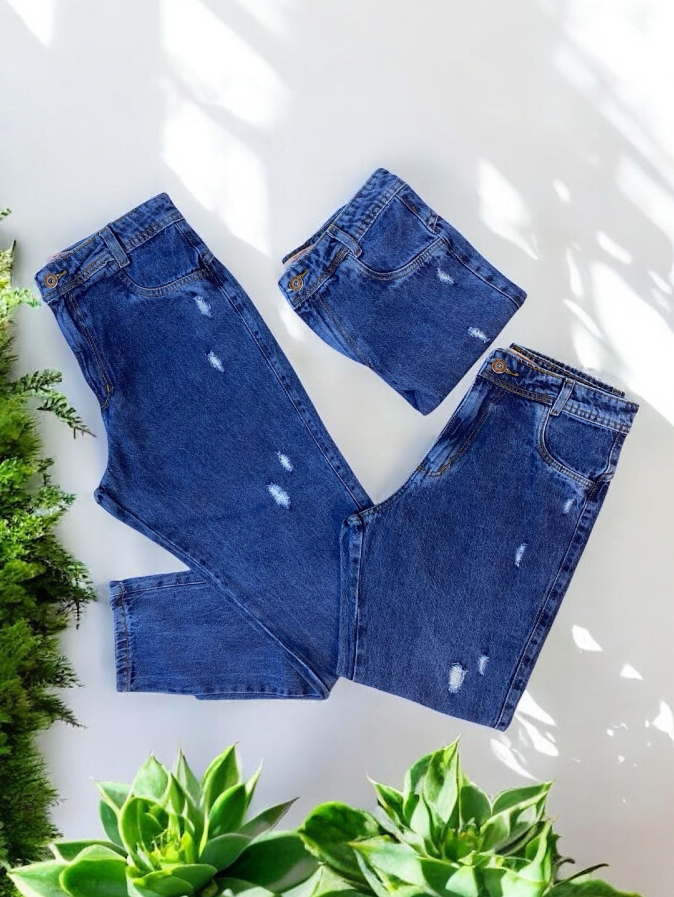 Calca mom feminina escura