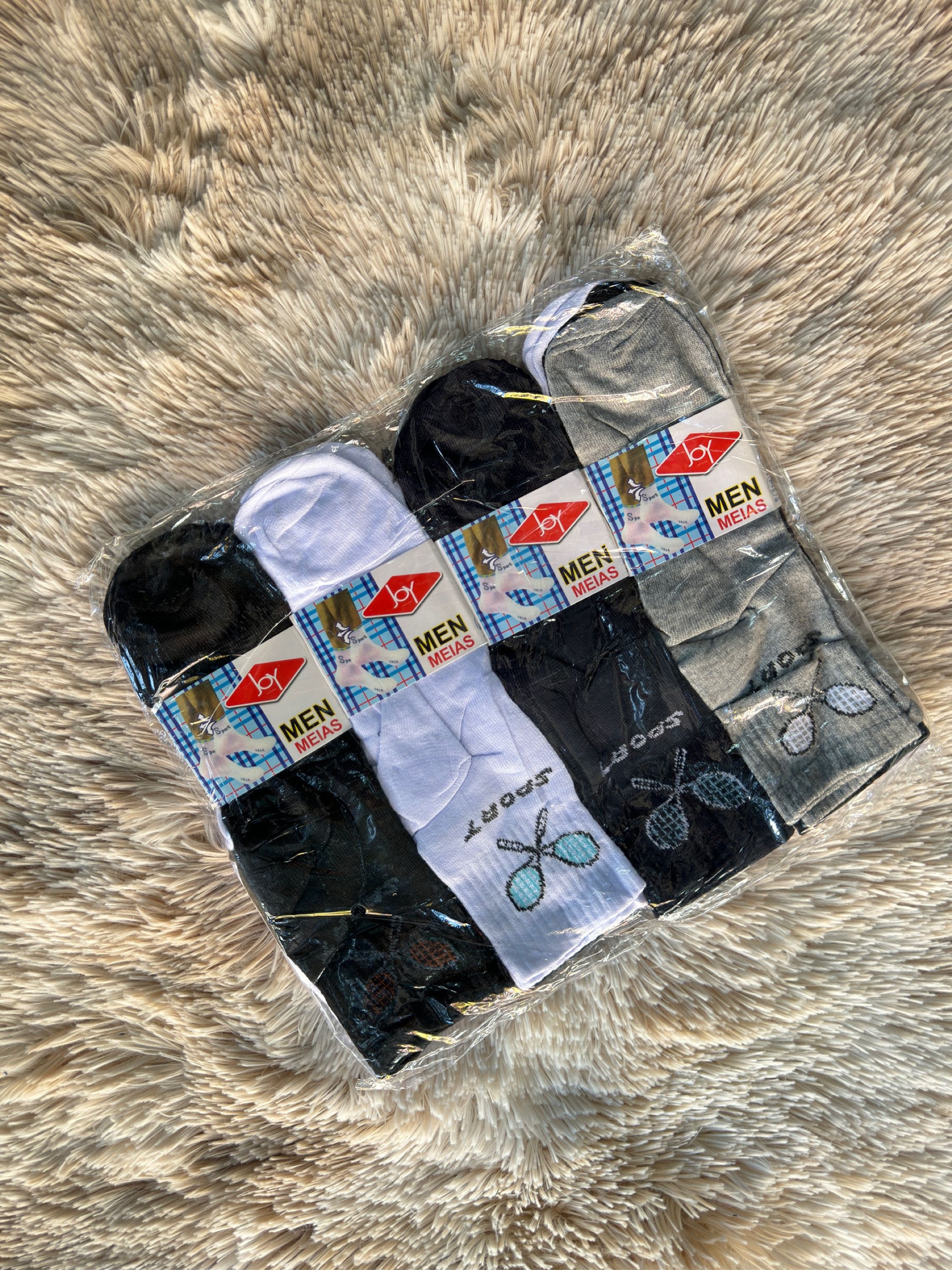 Meia musculino cano longo com 12 pares Tamanho ( 40-46)(Z7)